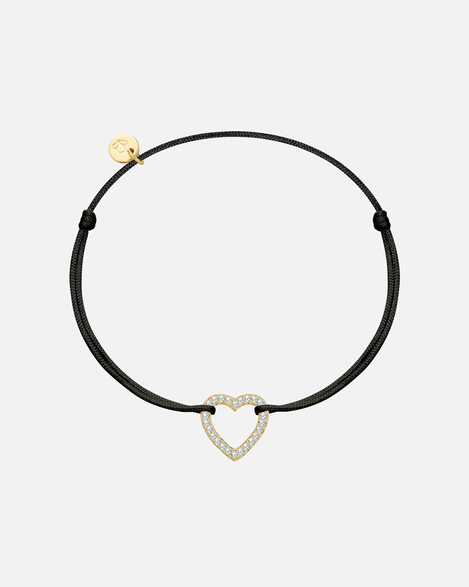 Bransoletka dla Kobieta Glanzstücke München Bransoletka Serce z Srebra Sterling w zlocie zóltym z Cyrkonia 15,0 - 22,0 cm, flexibel einstellbar