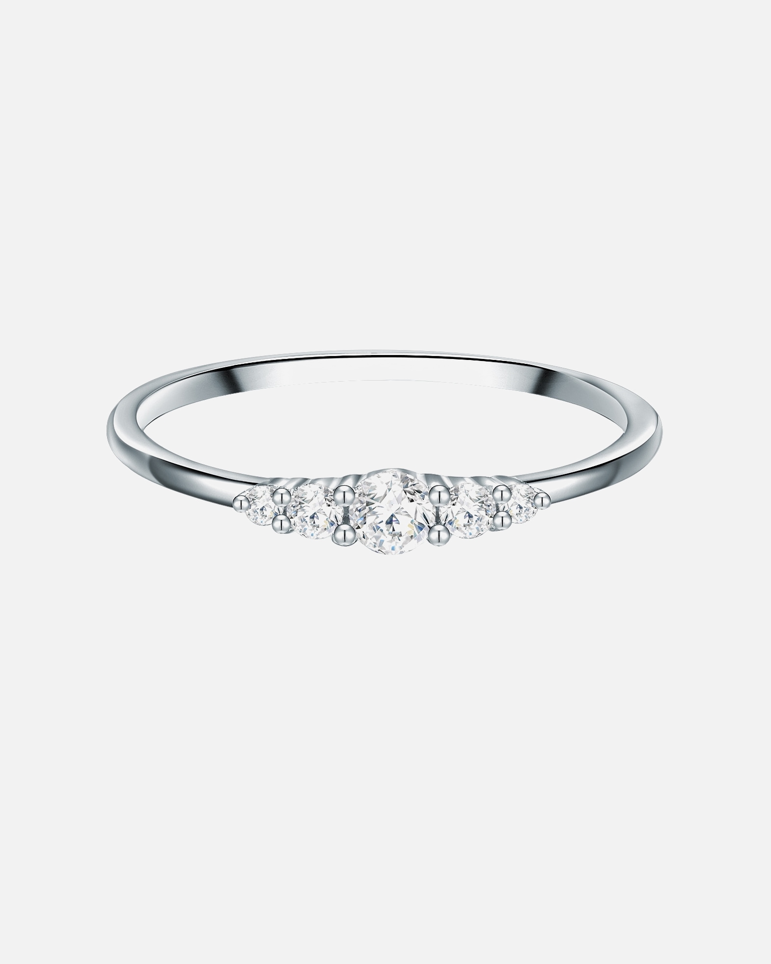 Pierścionek dla Kobieta Trilani Srebrny pierścionek srebro wysokiej próby Cyrkonia srebrny 48