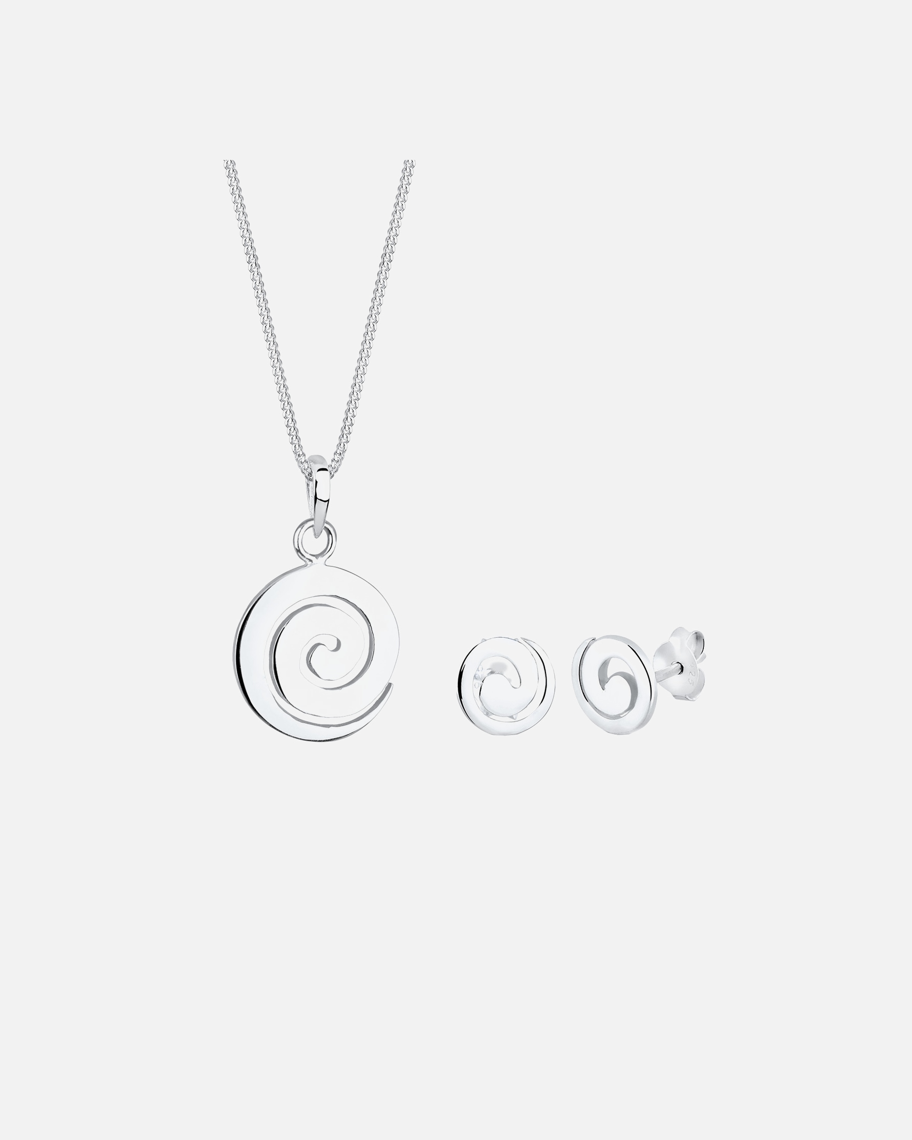 Ozdoby dla Kobieta Elli Damski zestaw zawieszek spiralnych nowoczesne kolczyki sztyfty w srebrze próby 925 Sterling Silver silberfarben