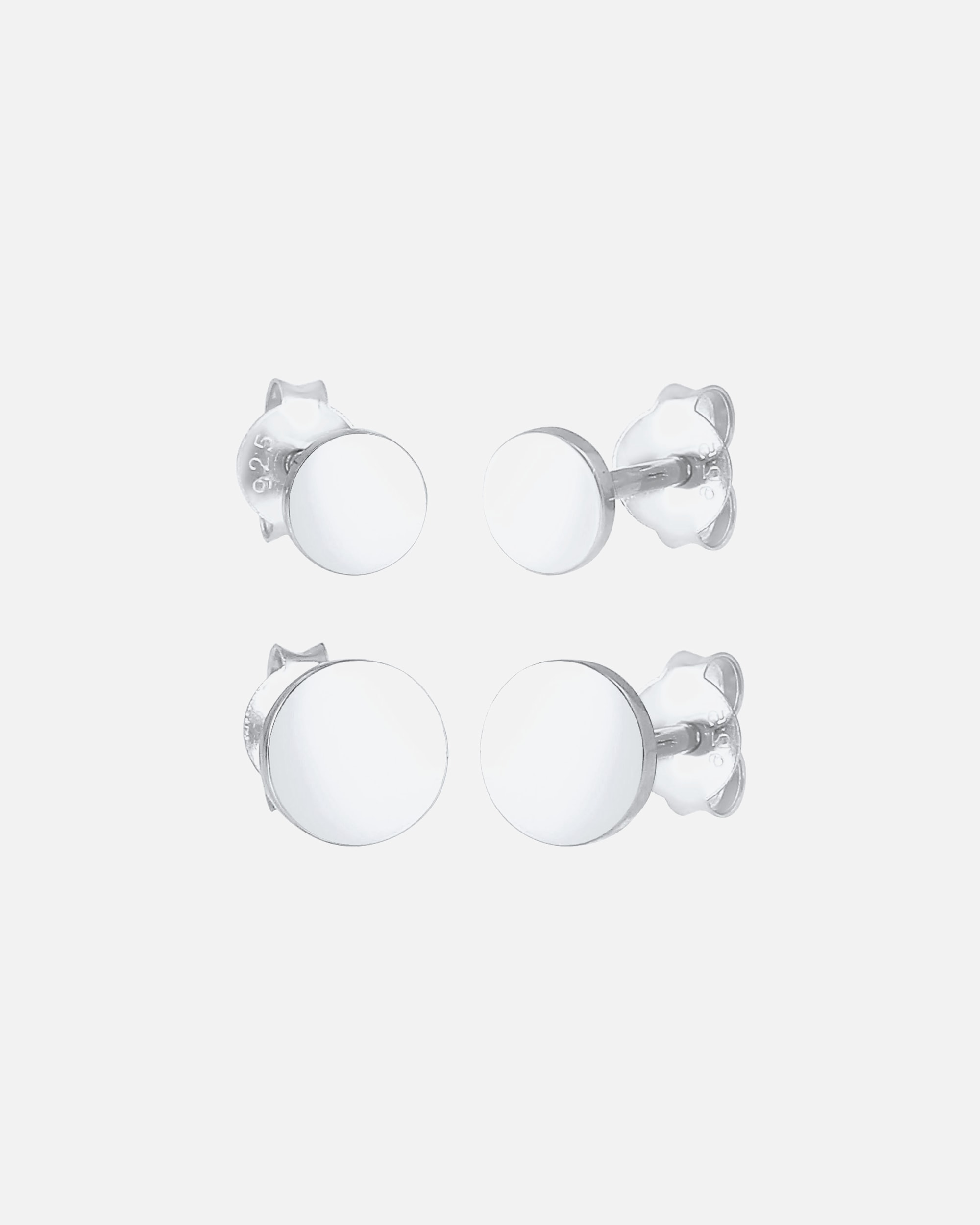 Kolczyki dla Kobieta Elli Kolczyki damskie sztyfty komplet kółka płytki z pozłacanego różowo srebra próby 925 Sterling Silver silberfarben