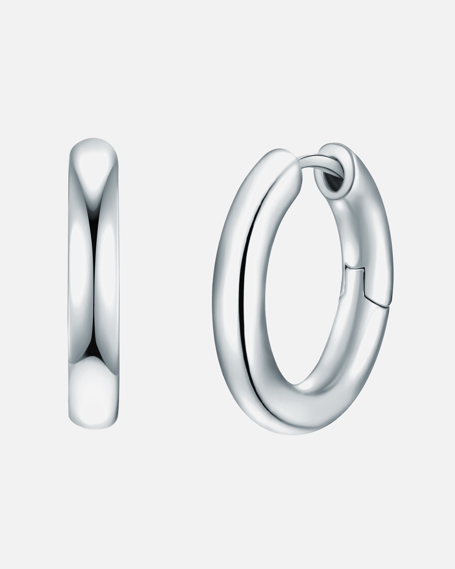 Obrączki dla Kobieta Yokoamii Kolczyki Stop metali Srebrny 17,4 mm