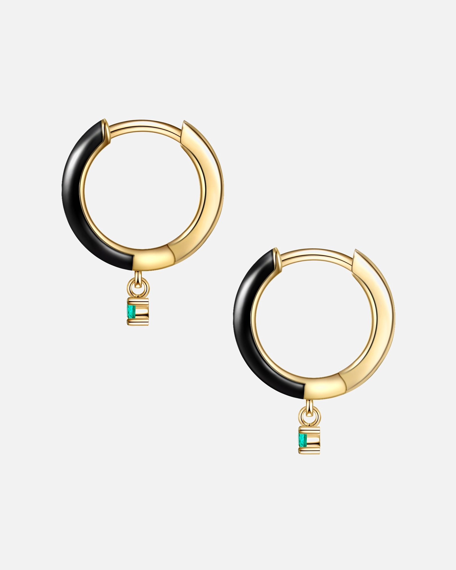 Obrączki dla Kobieta Glanzstücke München Srebrne kolczyki kreole srebro wysokiej próby Cyrkonia żółte złoto 16,2 mm