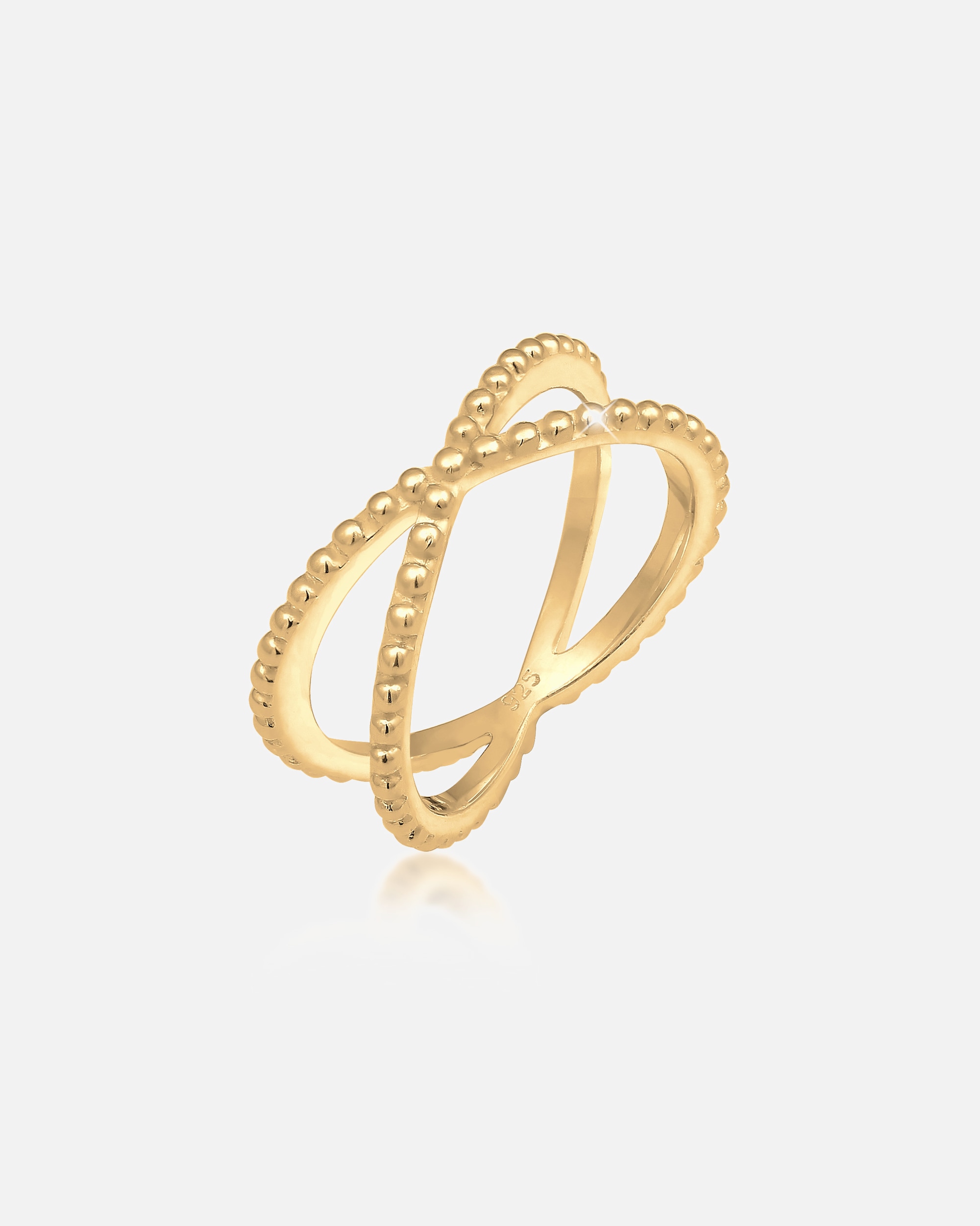 Pierścionek dla Kobieta Elli Damski krzyż kula Modern Blogger Trend w srebrze 925 Sterling Silver 56