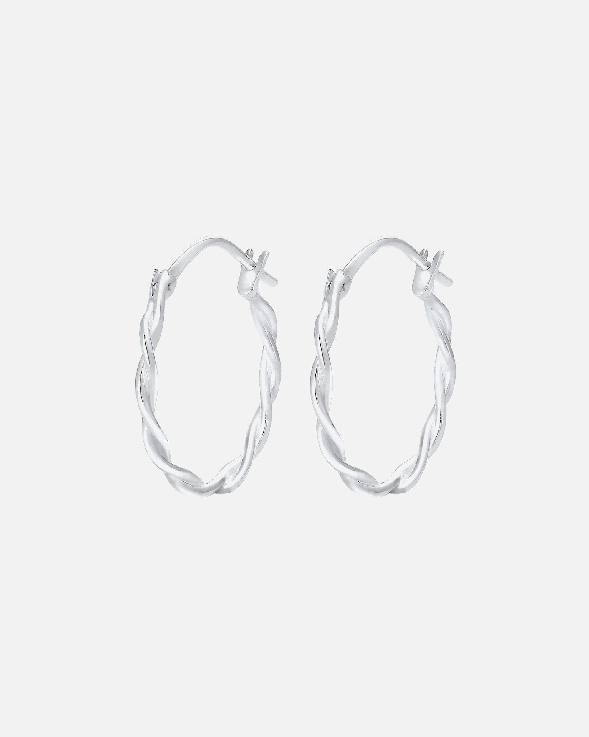 Kolczyki dla Kobieta Elli Damskie kreole Basic skręcone w srebrze 925 Sterling Silver silberfarben