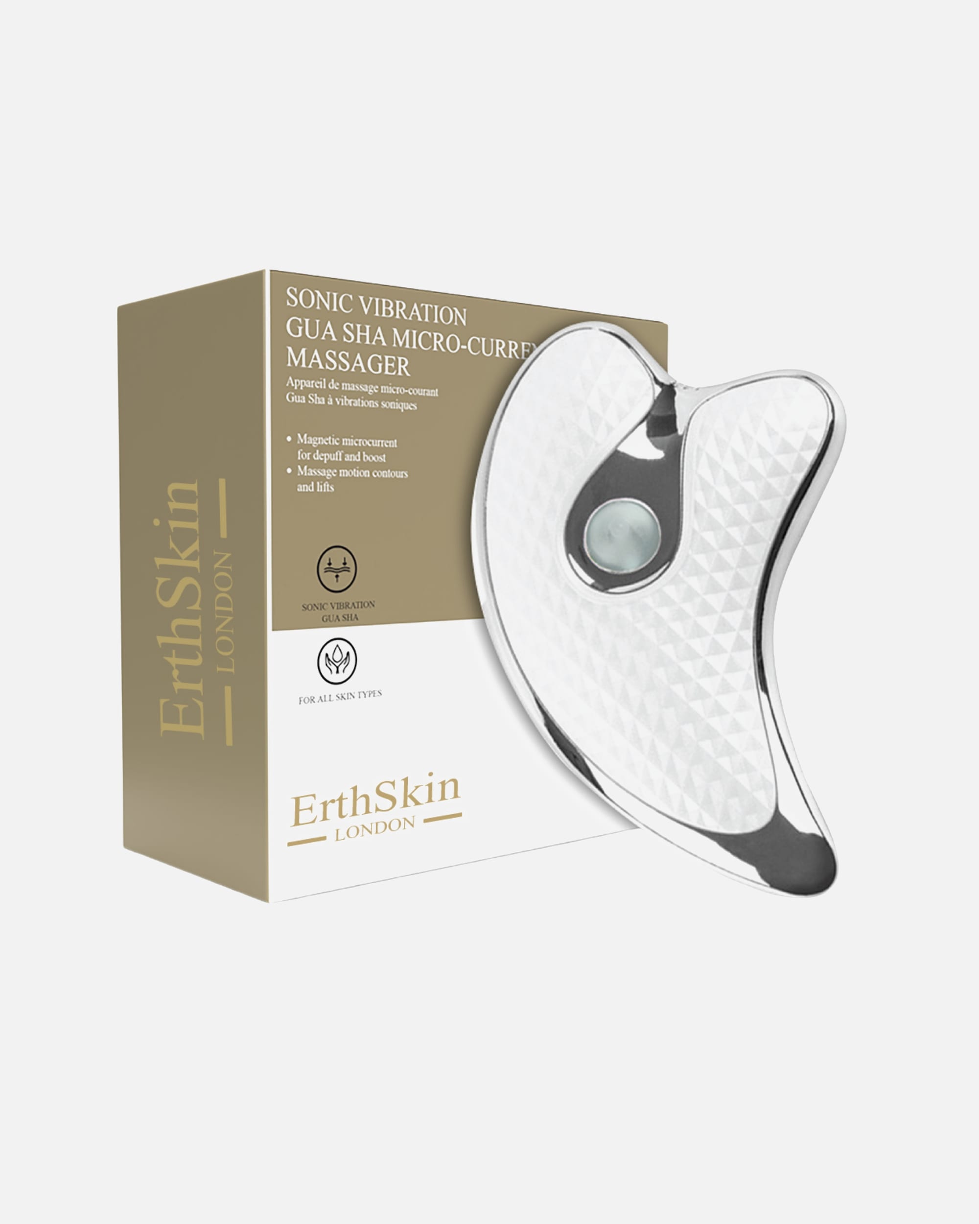 Elektryczne urządzenie do masażu twarzy dla Kobieta ErthSkin London Masażer mikroprądowy GuaSha z wibracjami dźwiękowymi 1 sztukaka