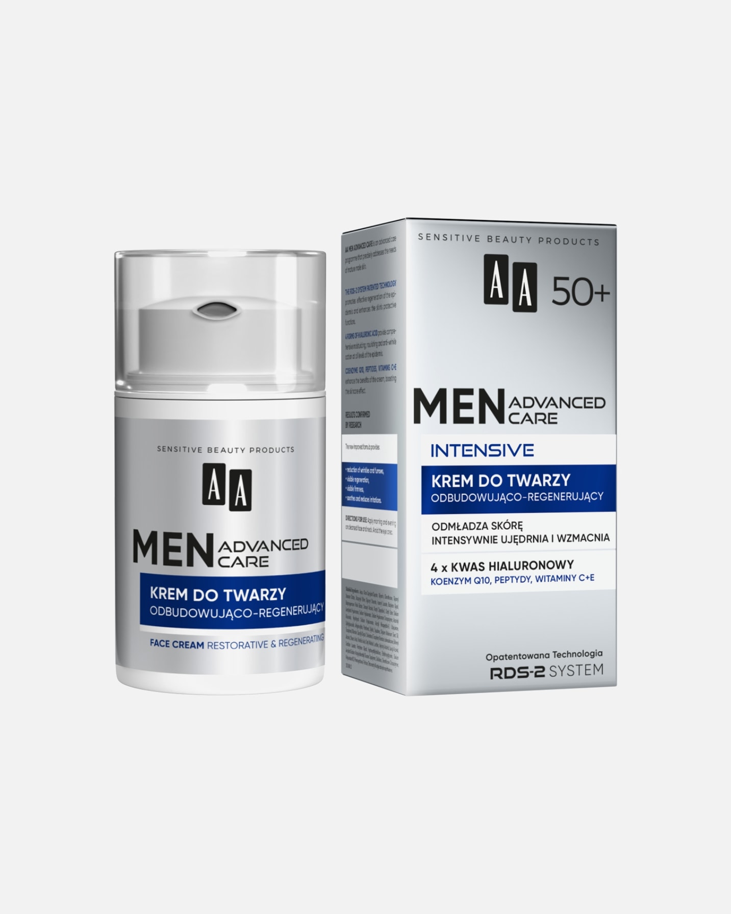 Krem do twarzy dla Mężczyzna AA COSMETICS Men Advanced Care Intensive 50+ 50 ml