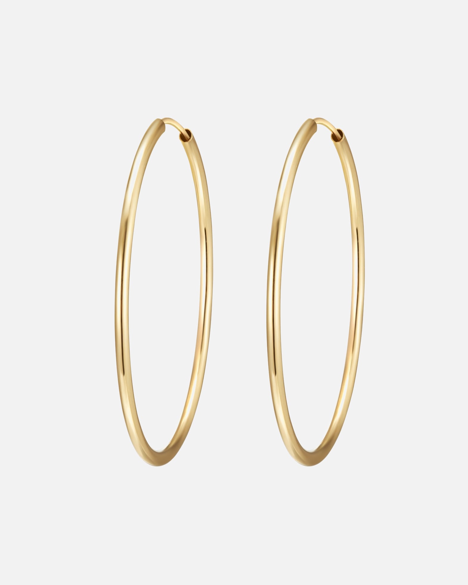 Obrączki dla Kobieta Rafaela Donata Srebrne kolczyki kreole srebro wysokiej próby żółte złoto 40,0 mm