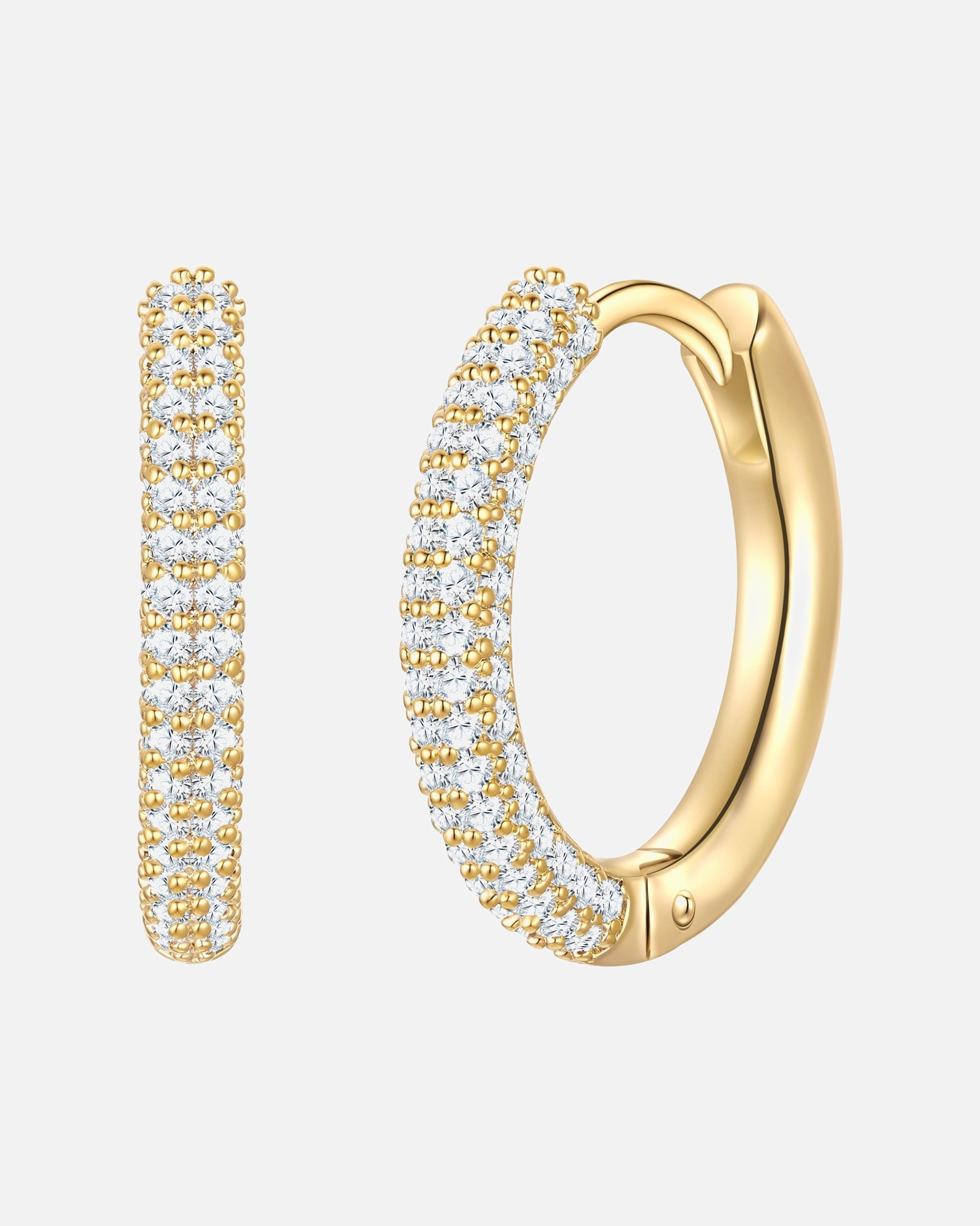 Obrączki dla Kobieta Kolczyki w Mosiadz z Żółte złoto 15,7 mm