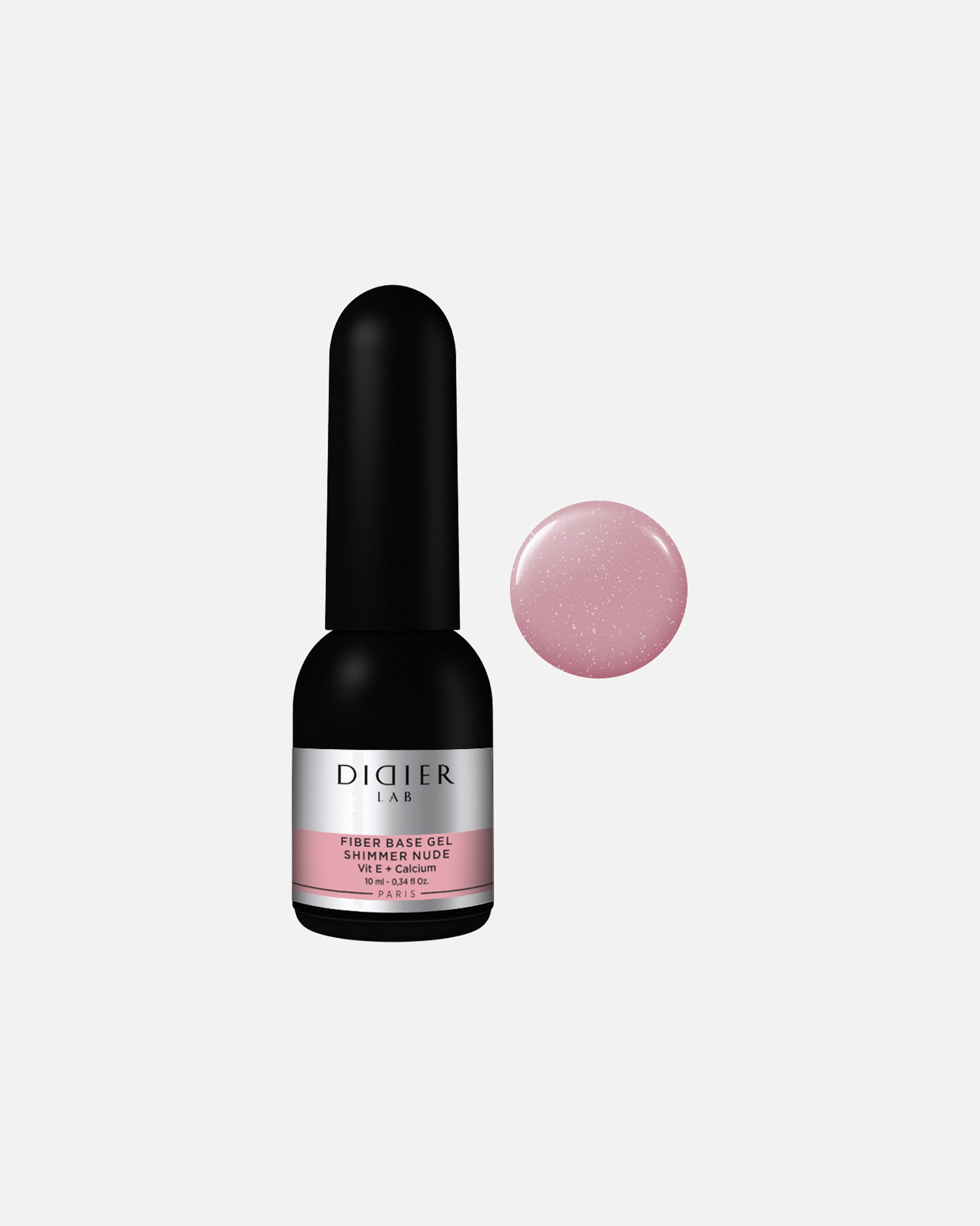 Lakier do paznokci dla Unisex Didier LAB Regenerująca baza do hybryd i żeli shimmer nude