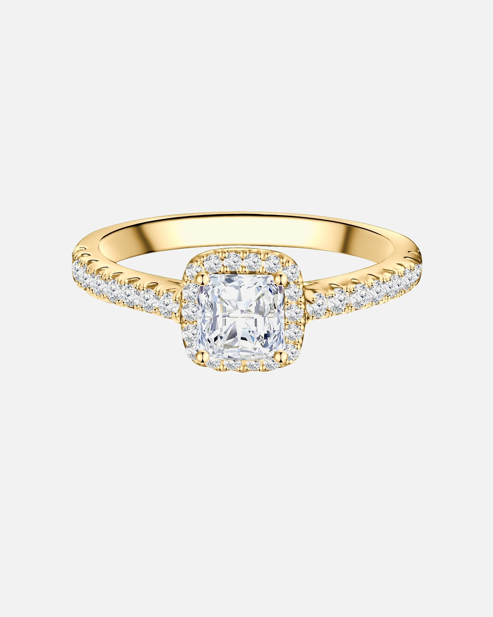 Pierścionek dla Kobieta Trilani Pierscionek aus Sterling Silber in Gelbgold mit Zirkonia 52