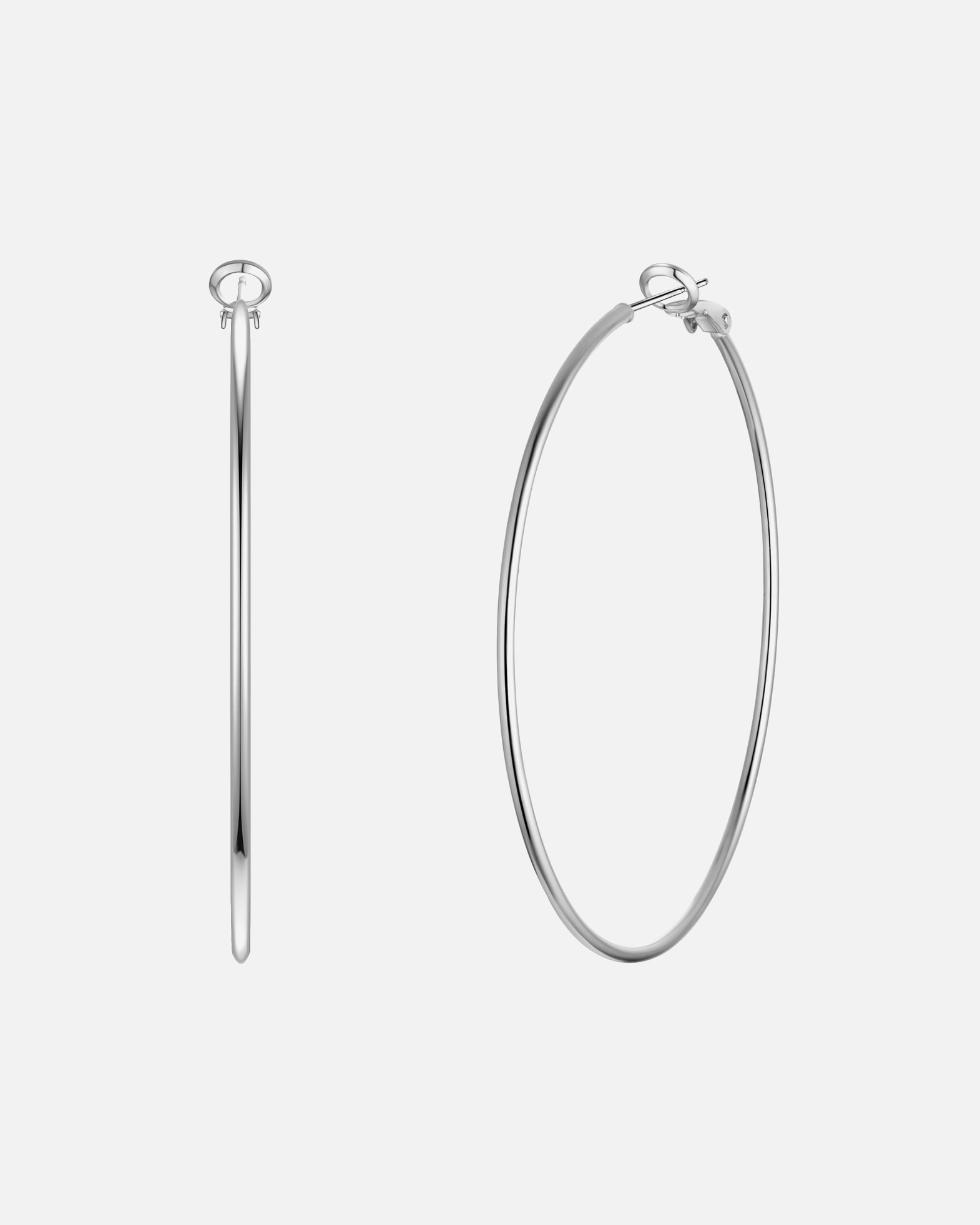 Obrączki dla Kobieta Yokoamii Kolczyki kola z mosiadzu w srebrze 60,0 mm