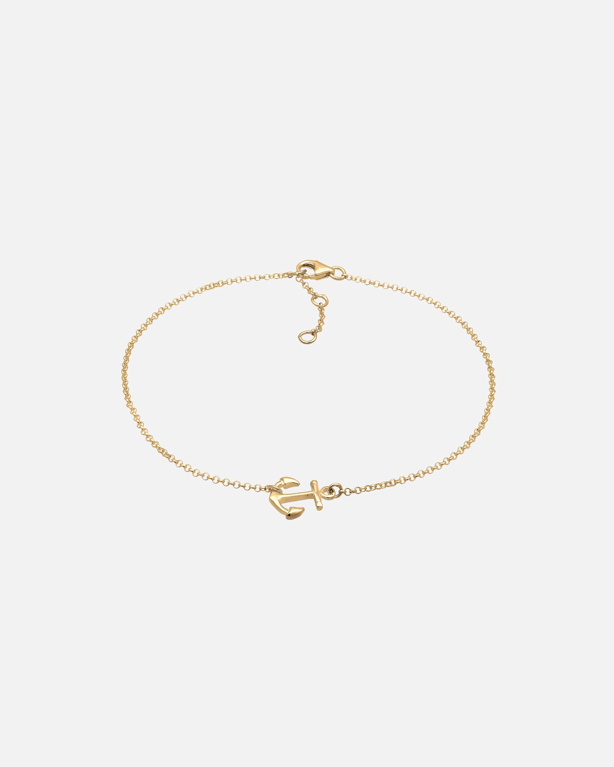 Ozdoby dla Kobieta Elli Damska bransoletka na kostkę kotwica Maritim w srebrze 925 Sterling Silver goldfarben