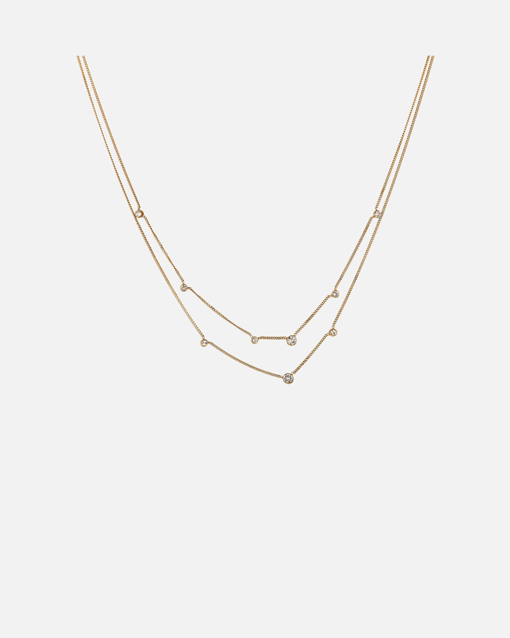 Naszyjnik dla Kobieta Elli Naszyjnik warstwowy Damski Wisiorek koło Łańcuszek pancerny Kryształki Szklane Szlif Xirius Biały 925 Sterling Silver 40 cm goldfarben