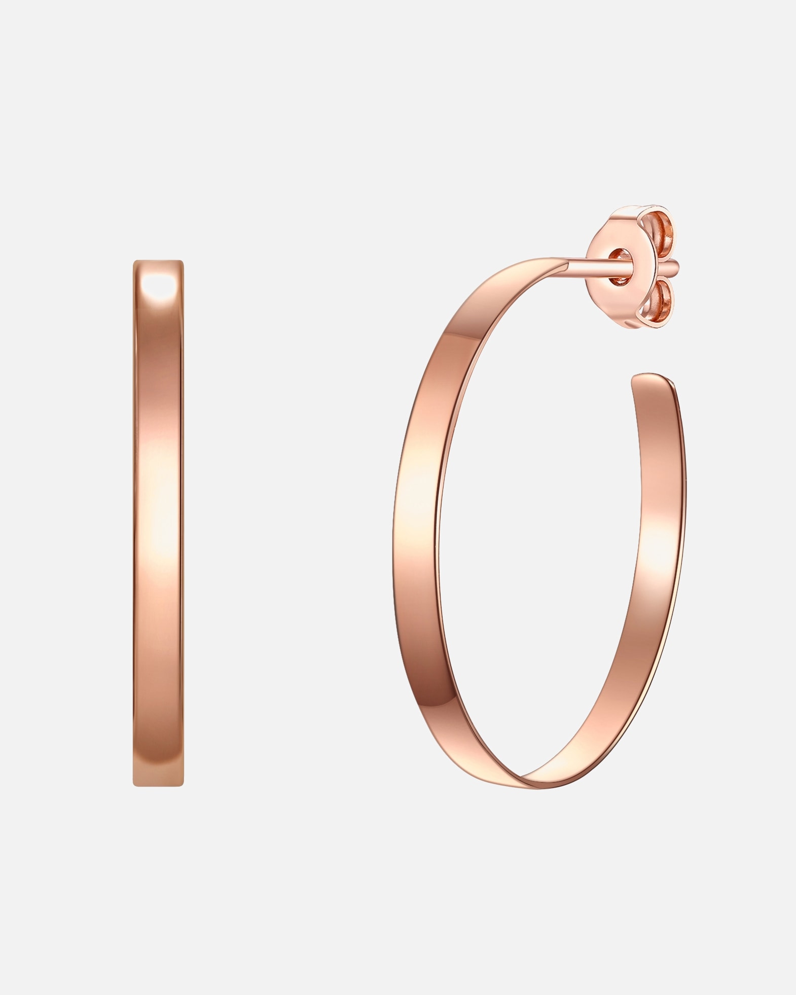 Obrączki dla Kobieta Kolczyki z Srebro wysokiej próby w Różowy złoty 26,7 mm