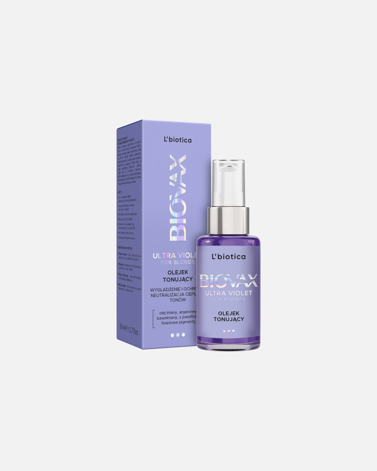 Olejek do włosów dla Kobieta L'biotica Biovax Ultra Violet for Blonds 50 ml