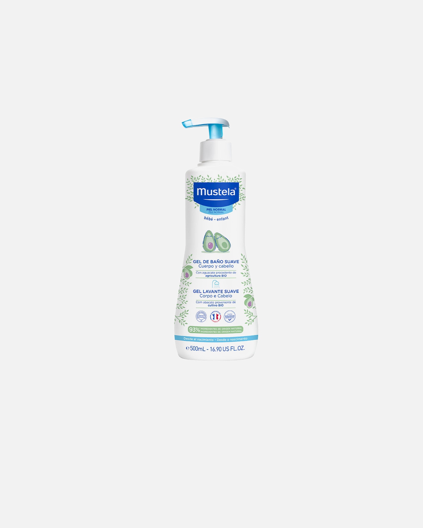 Żel pod prysznic dla dzieci dla Unisex Mustela Delikatny żel do kąpieli BABY-CHILD 500 ml