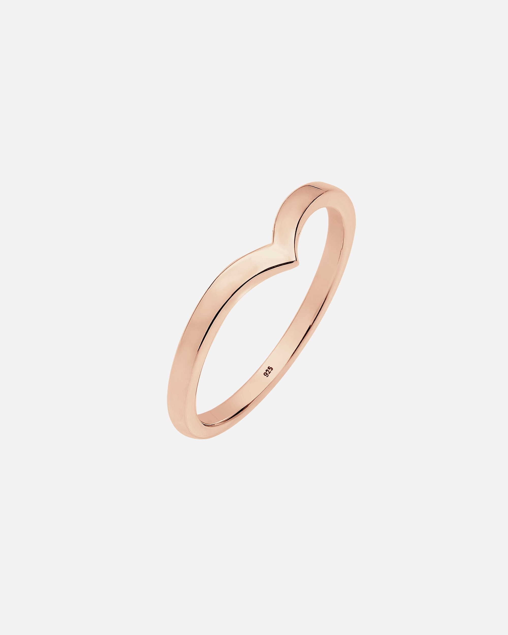 Pierścionek dla Kobieta Elli Damski w kształcie litery V Stacking Trend w srebrze 925 Sterling Silver 46