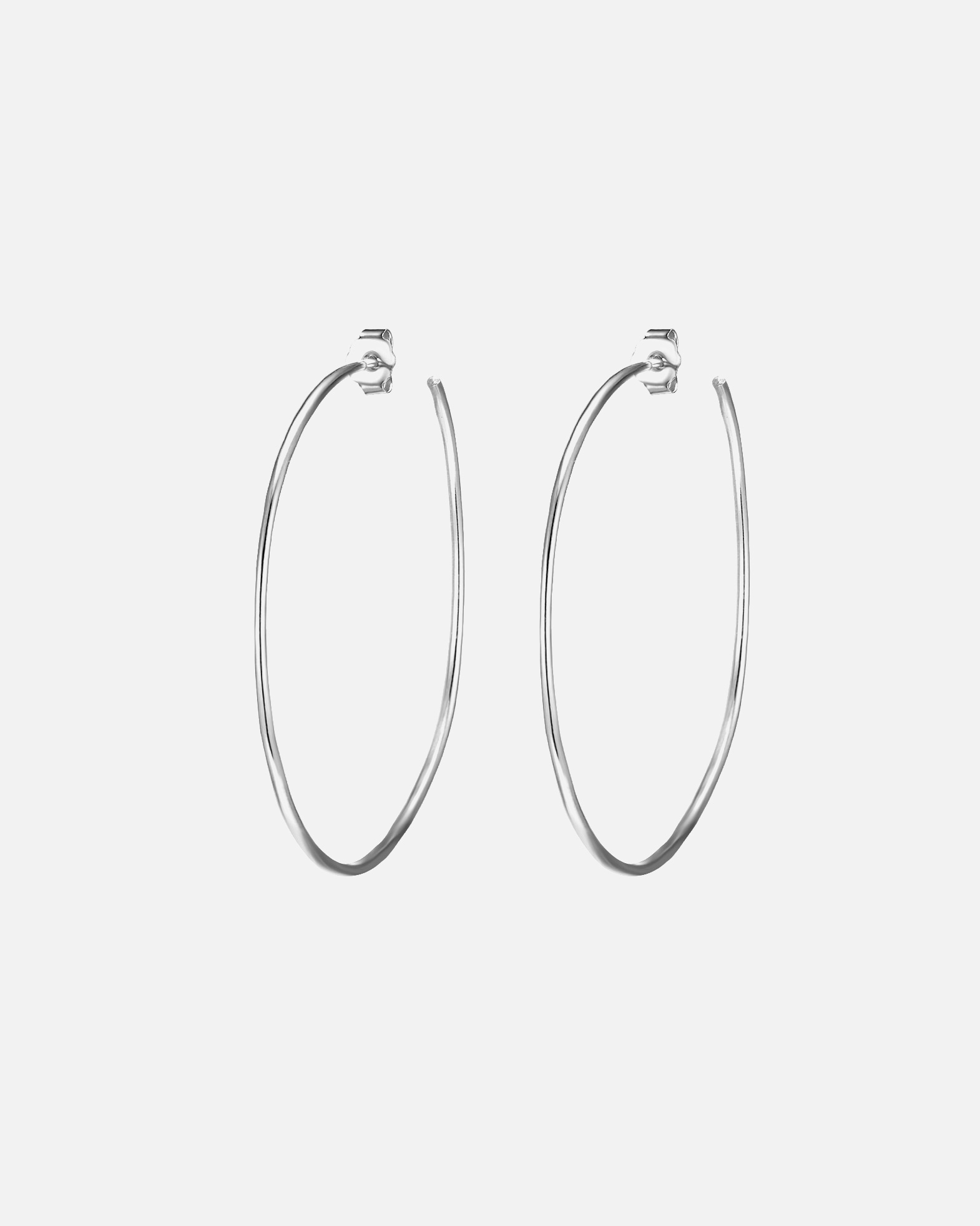 Obrączki dla Kobieta Srebrne kolczyki kreole srebro wysokiej próby srebrny 50,0 mm