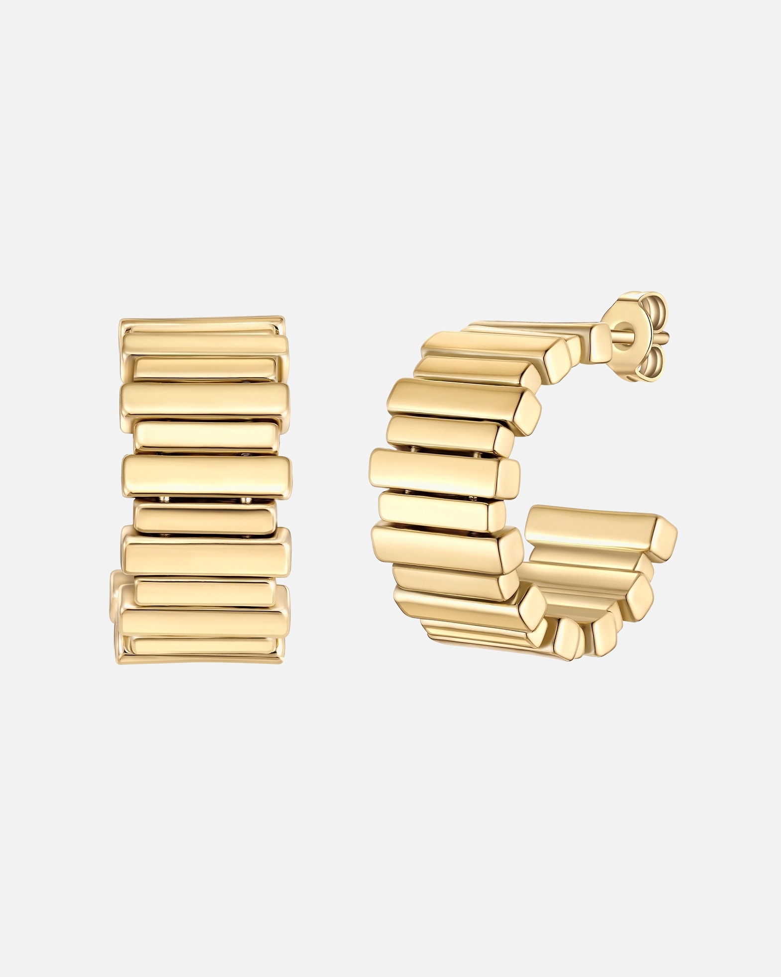 Obrączki dla Kobieta Kolczyki kólka z pozlacanego mosiadzu 22,4 mm