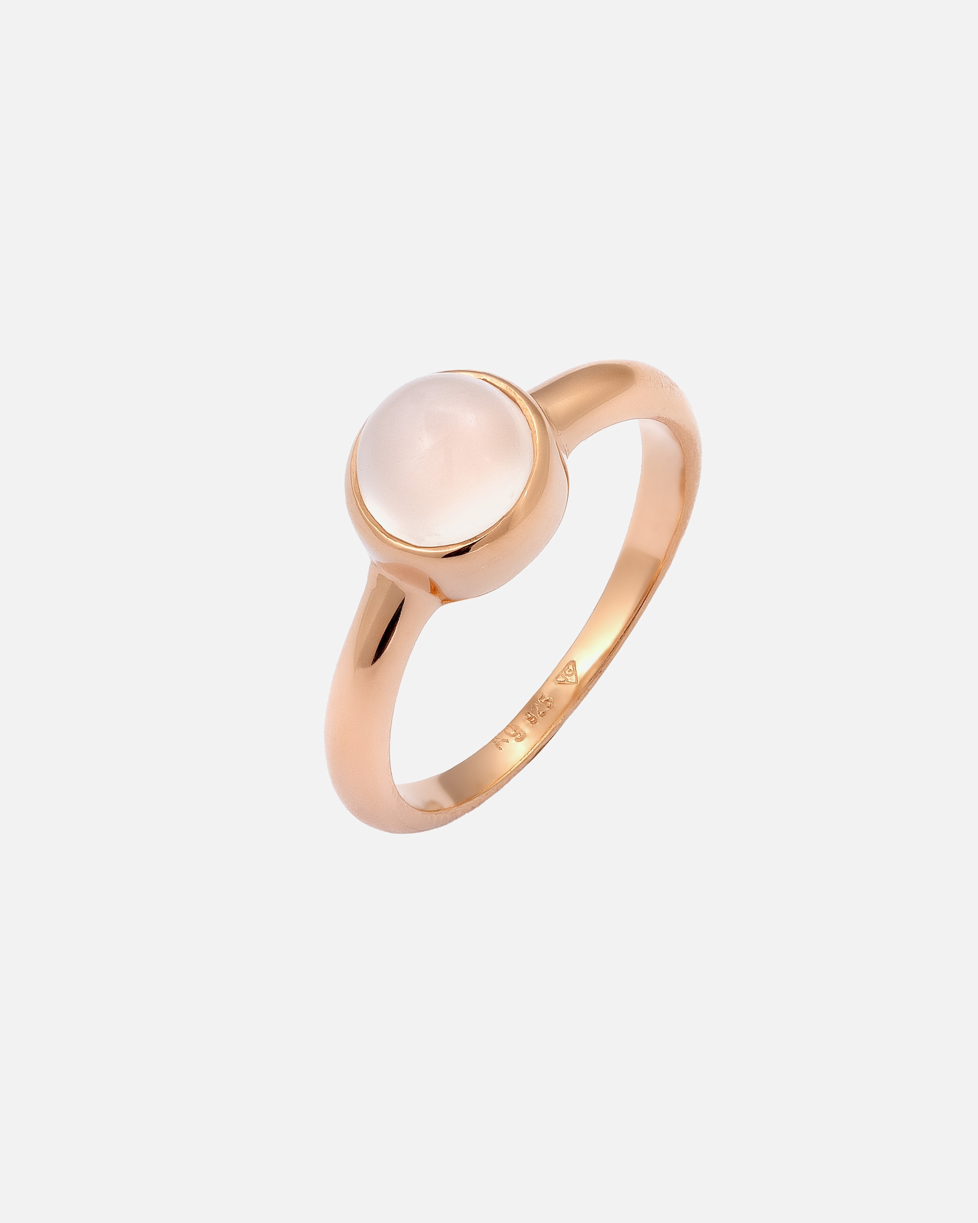 Pierścionek dla Kobieta Elli Damski soliter z kamieniem księżycowym w srebrze próby 925 Sterling Silver 60