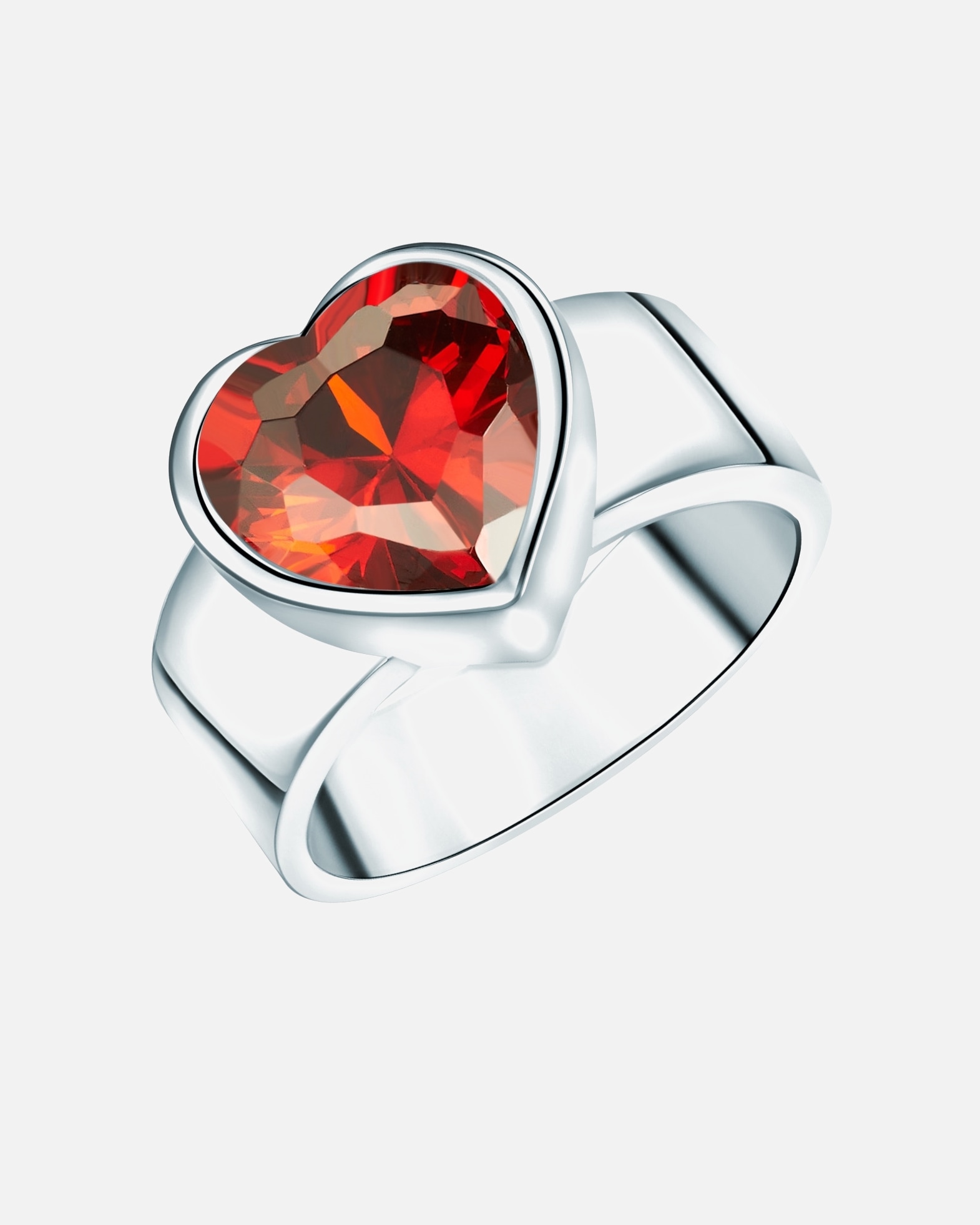 Pierścionek dla Kobieta Pierścionek Serce Srebro wysokiej próby Srebrny 56