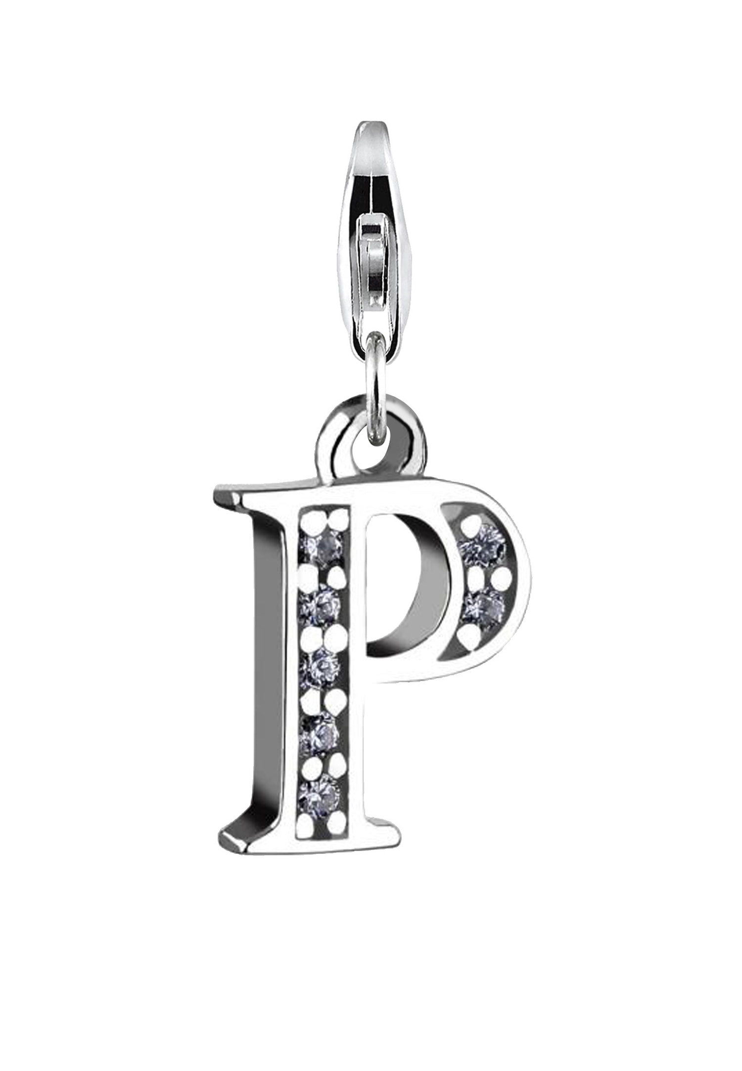 Damski wisiorek litera R ze srebra próby 925 sterling silver