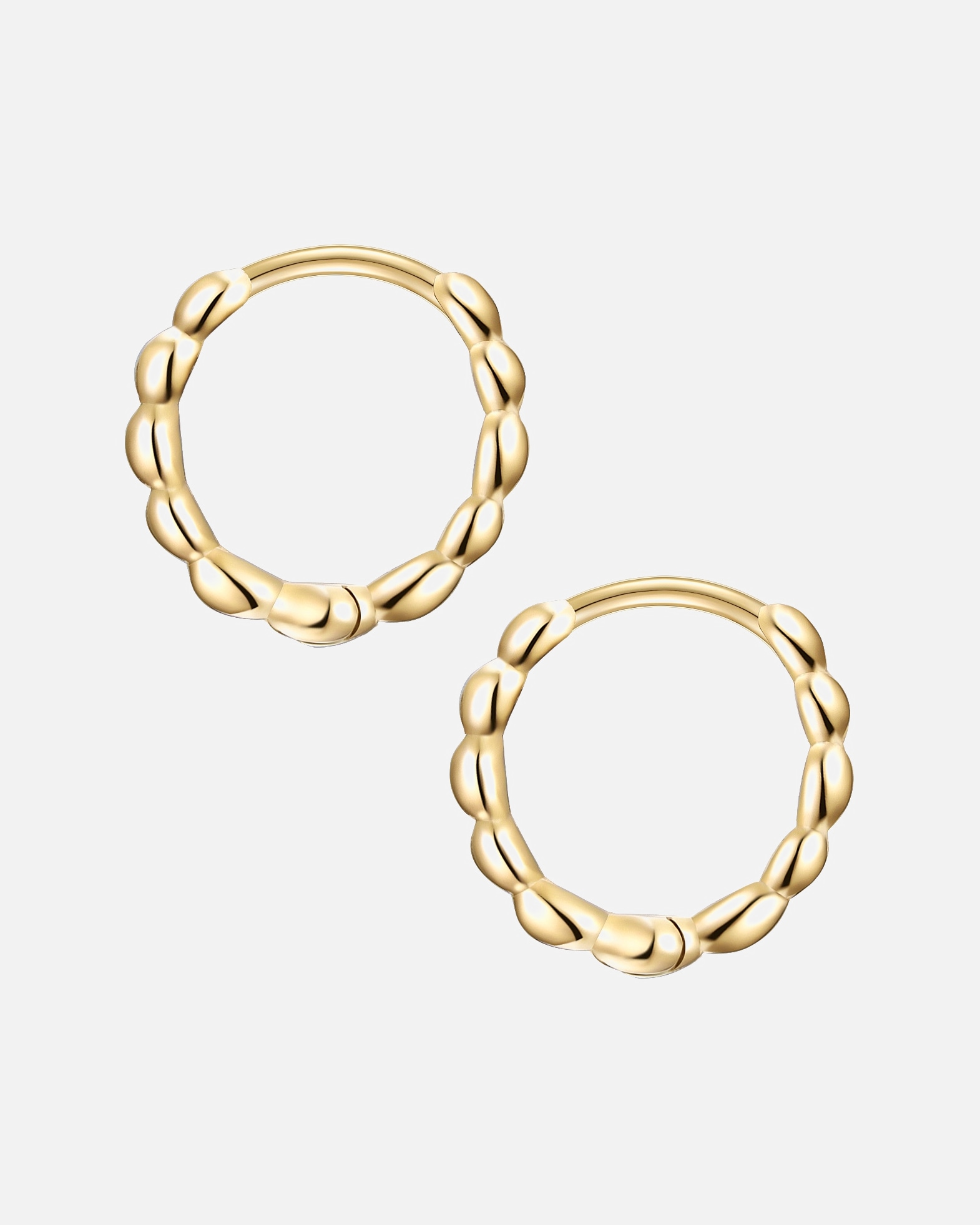 Kolczyki dla Kobieta Glanzstücke München Srebrne kolczyki kreole srebro wysokiej próby żółte złoto 11,4 mm