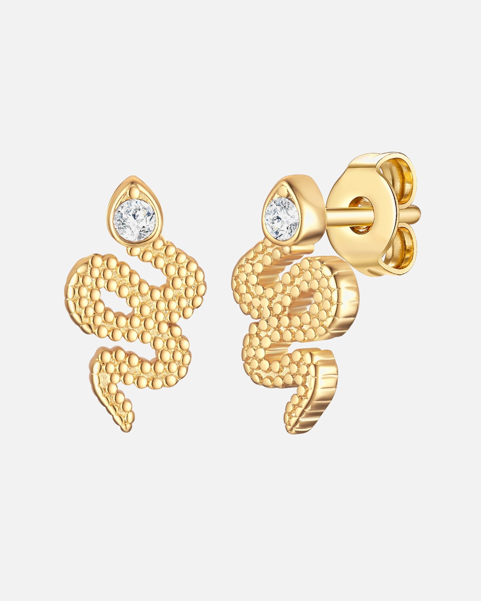 Kolczyki dla Kobieta Lulu & Jane Kolczyki Waż Stop metali Żółte złoto 13,7 mm