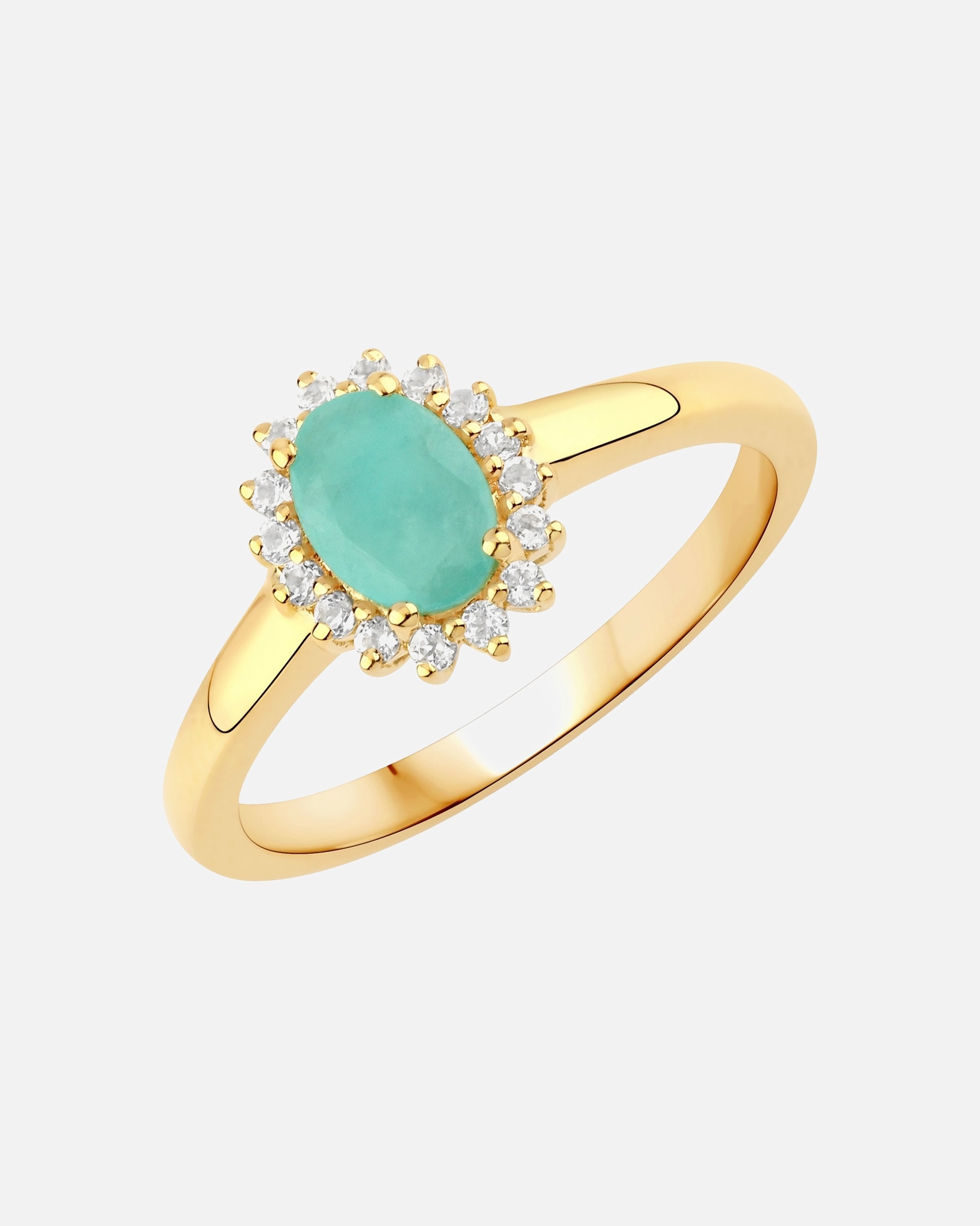 Pierścionek dla Kobieta Pierścionek Srebro wysokiej próby Żółte złoto 52