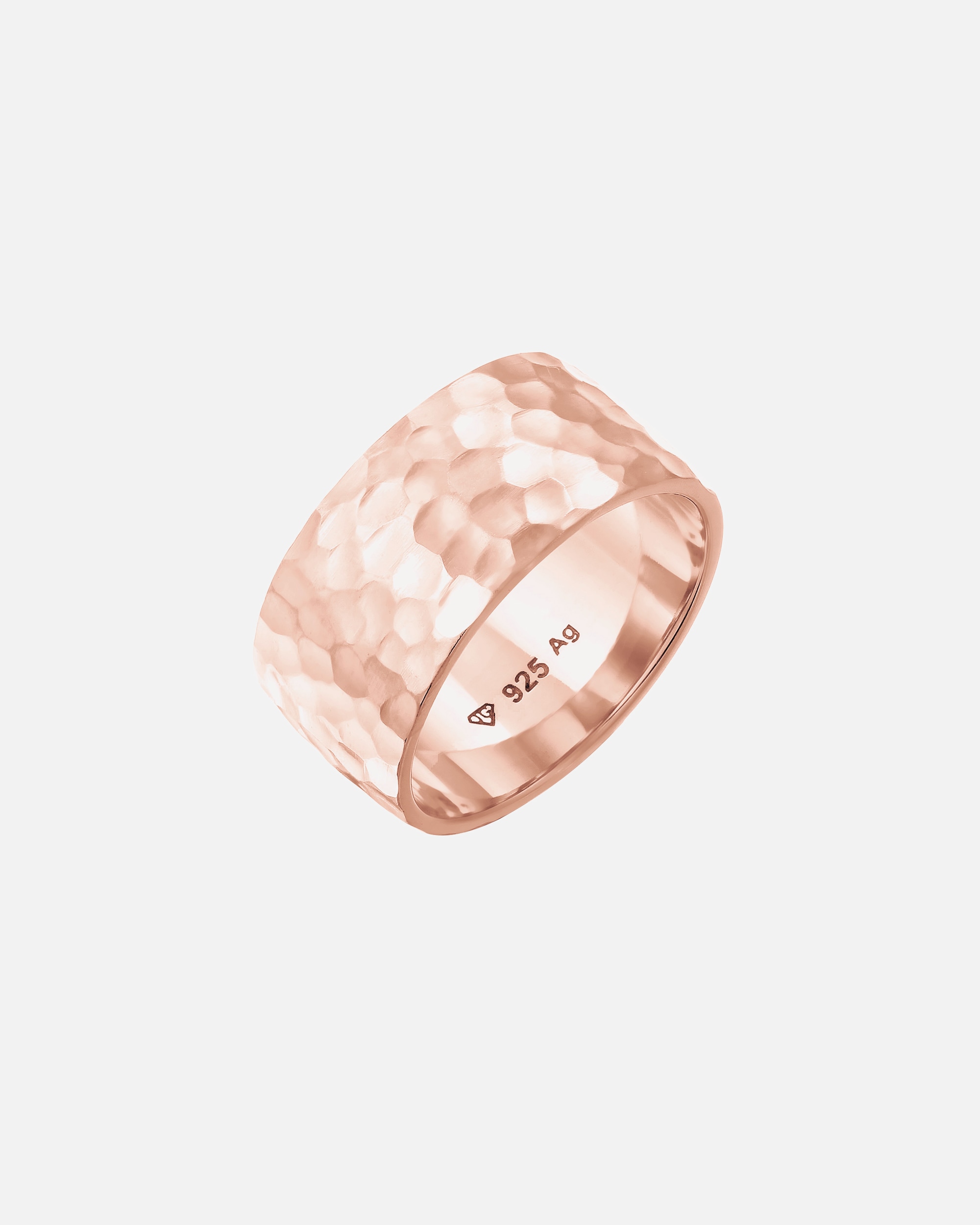 Pierścionek dla Kobieta Elli Opaska damska Basic Hammered wykonana ze srebra próby 925 Sterling Silver 56