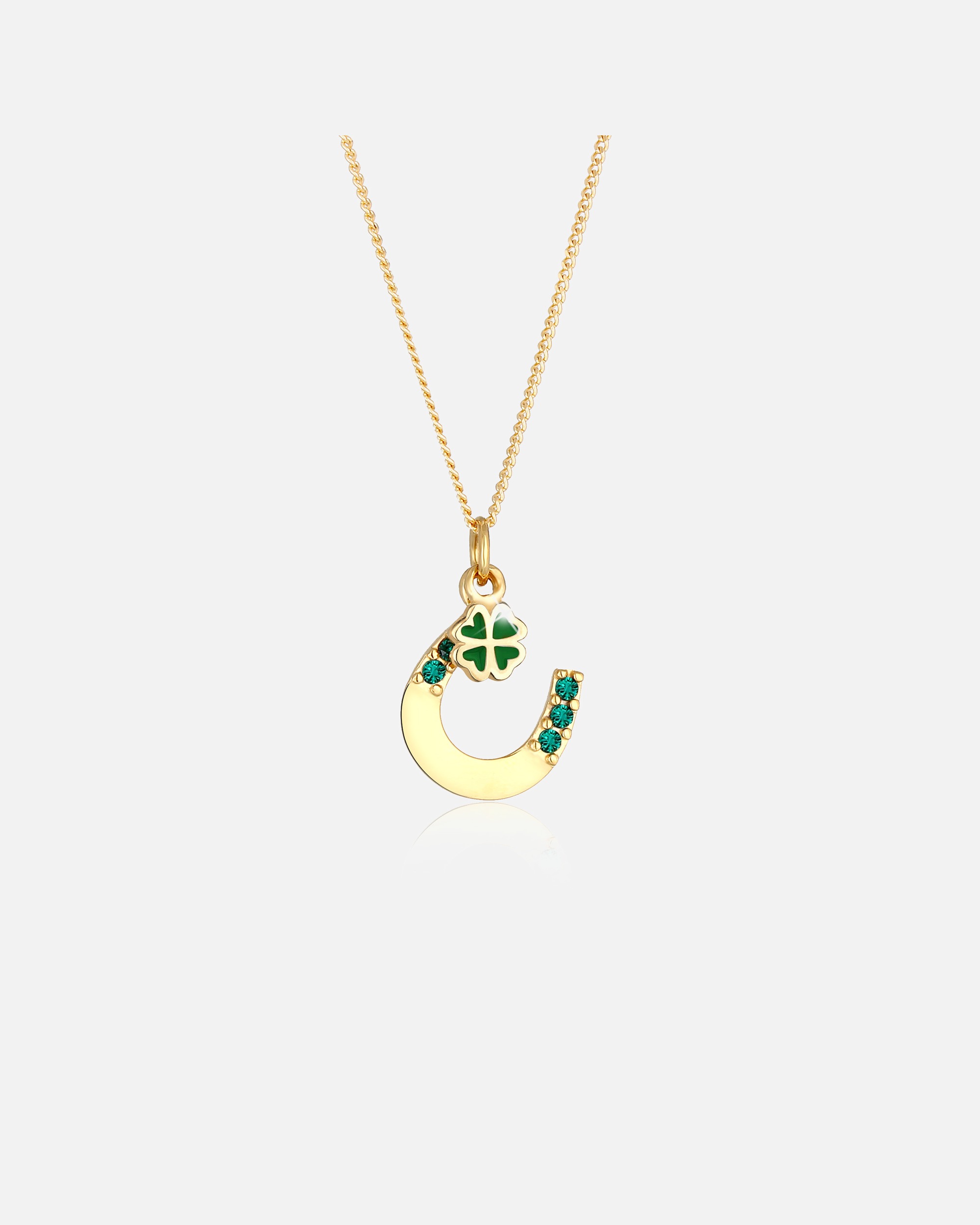 Naszyjnik dla Kobieta Elli Damski wisiorek podkowa z kryształami, srebro 925 Sterling Silver 45