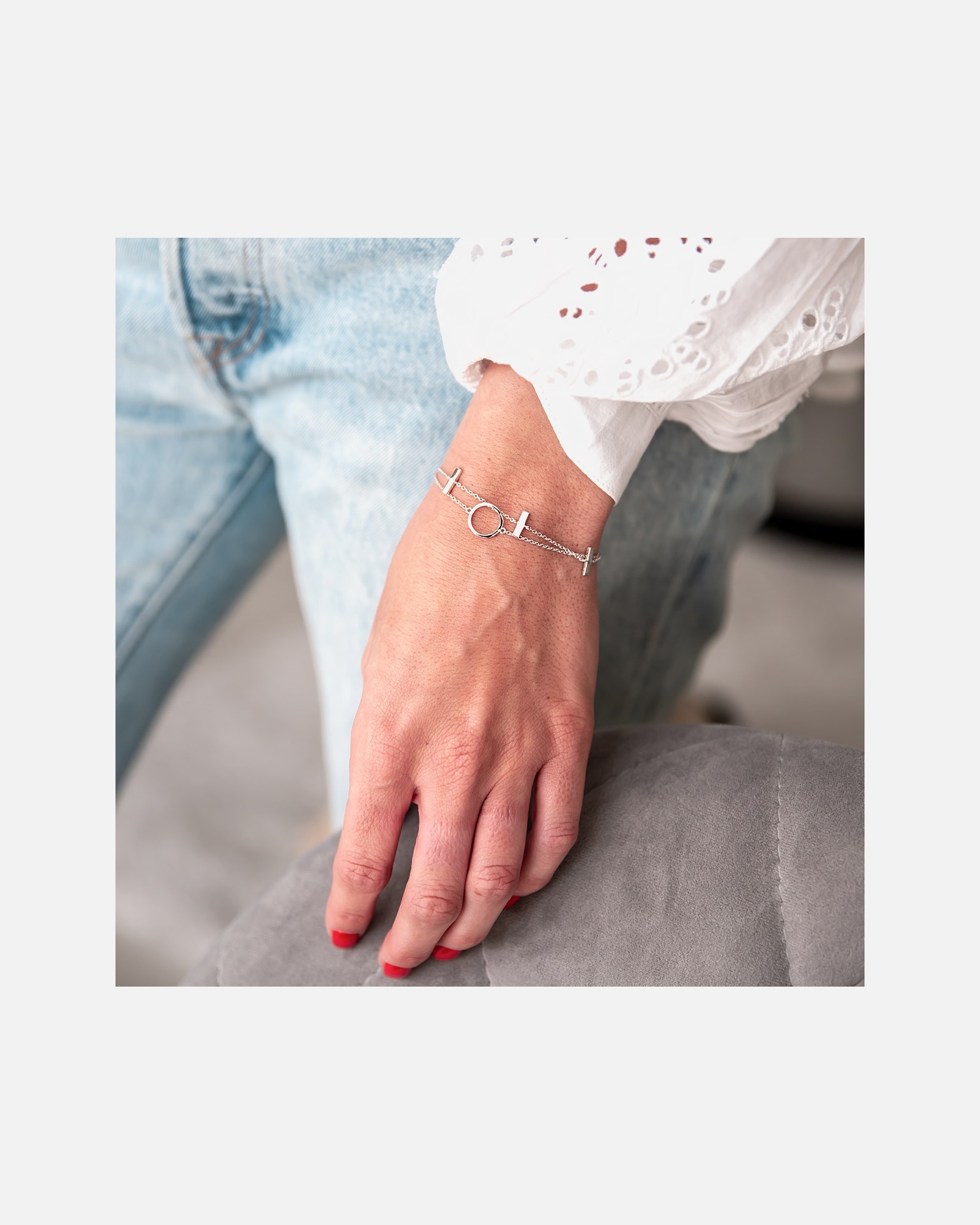 Bransoletka dla Kobieta Glanzstücke München Srebrna bransoleta srebro wysokiej próby żółte złoto 17,0 cm Basislänge + 3,0 cm Verlängerung