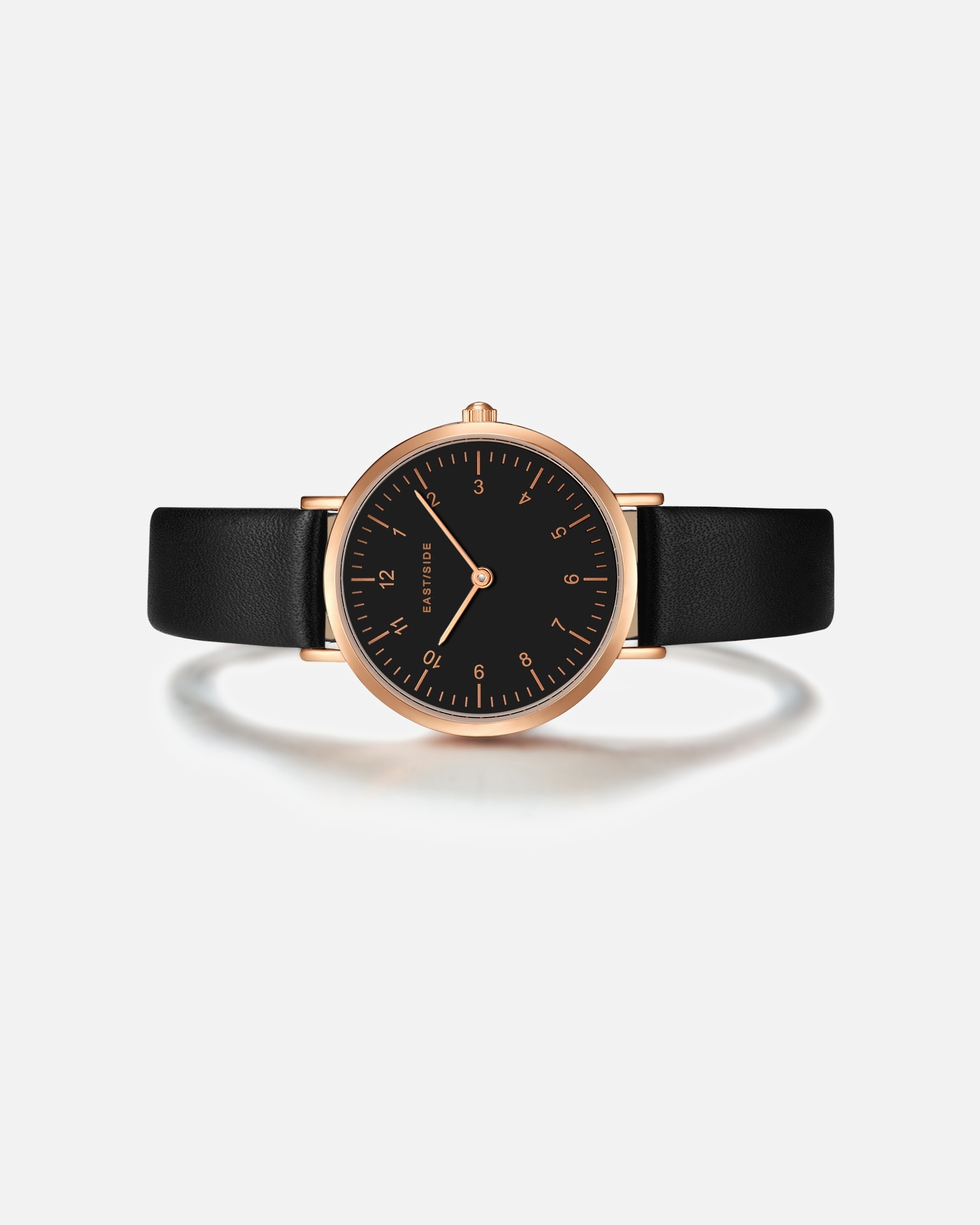 Zegar dla Kobieta EASTSIDE Zegarek kwarcowy Rosehill Różowy złoty Skóra naturalna Czarny 32,1 mm