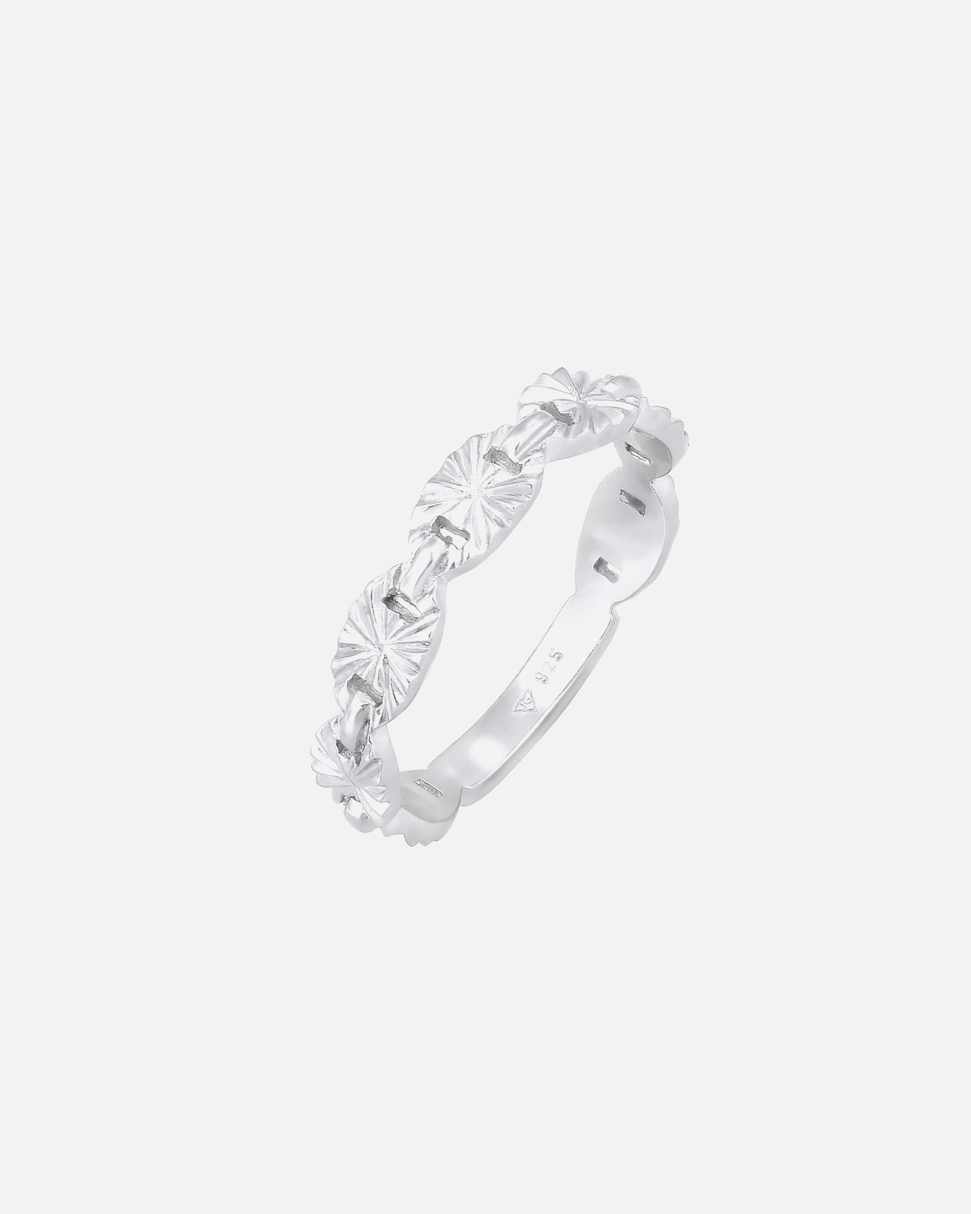 Pierścionek dla Kobieta Elli Damski pierścionek płytkowy Star Look Elegant Trend Blogger w srebrze 925 Sterling Silver 54