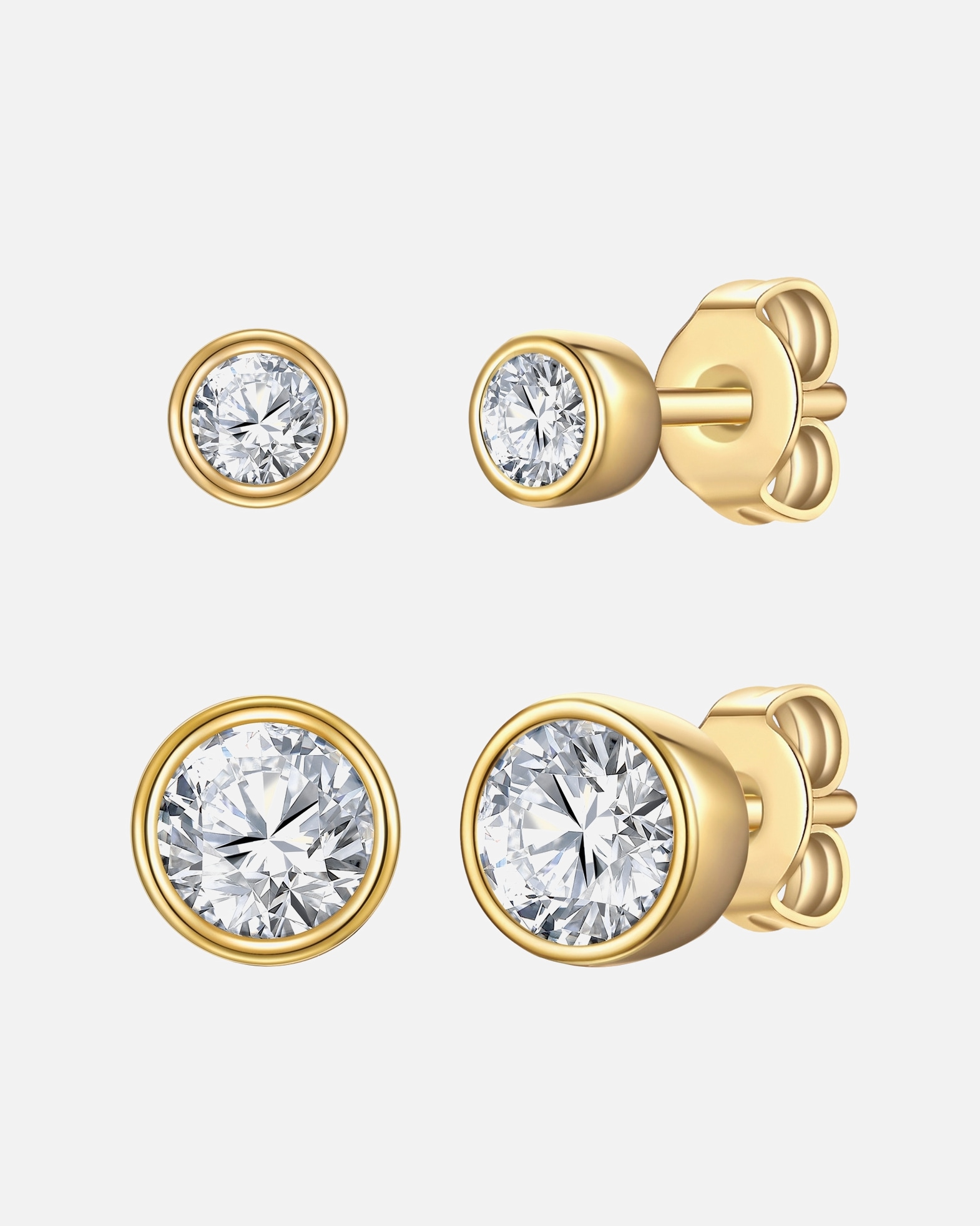 Kolczyki dla Kobieta Rafaela Donata Komplet (2 kolczyki) z Srebro wysokiej próby w Żółte złoto 6,2/4,2 mm