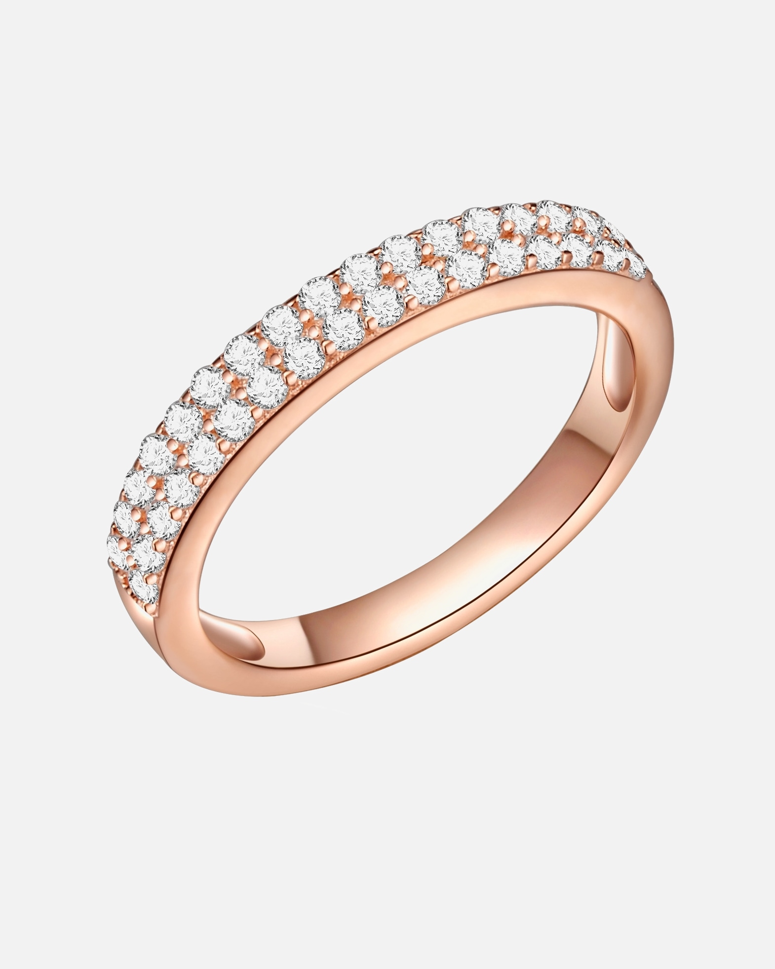 Pierścionek dla Kobieta Rafaela Donata Srebrny pierścionek srebro wysokiej próby Cyrkonia różowe złoto 52