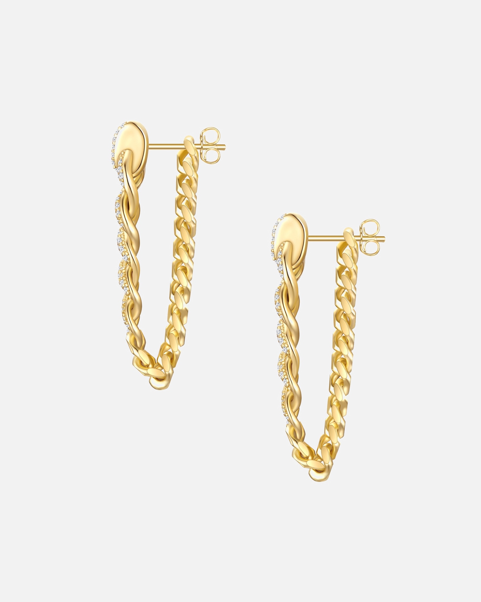 Kolczyki dla Kobieta Glanzstücke München Kolczyki z Srebro wysokiej próby w Żółte złoto 31,4 mm