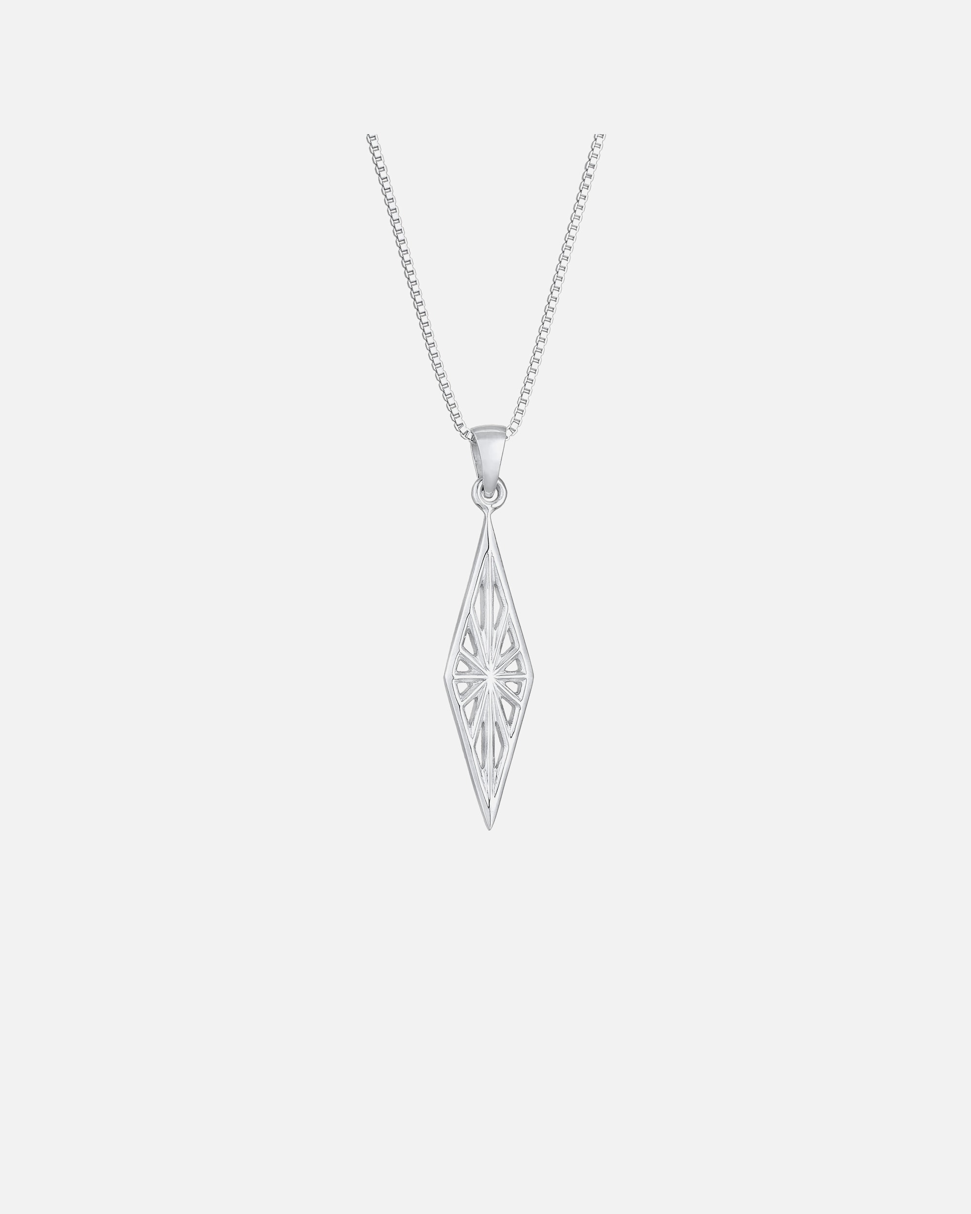 Naszyjnik dla Mężczyzna KUZZOI Męski wisiorek romb Ornament Used Look ze srebra próby 925 Sterling Silver 60