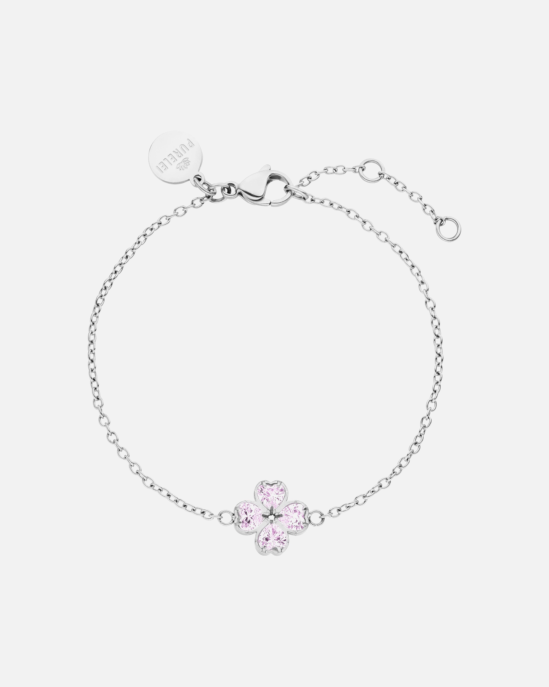 Bransoletka dla Unisex Purelei Purelei Bransoletka Cuore Rosé Srebrny