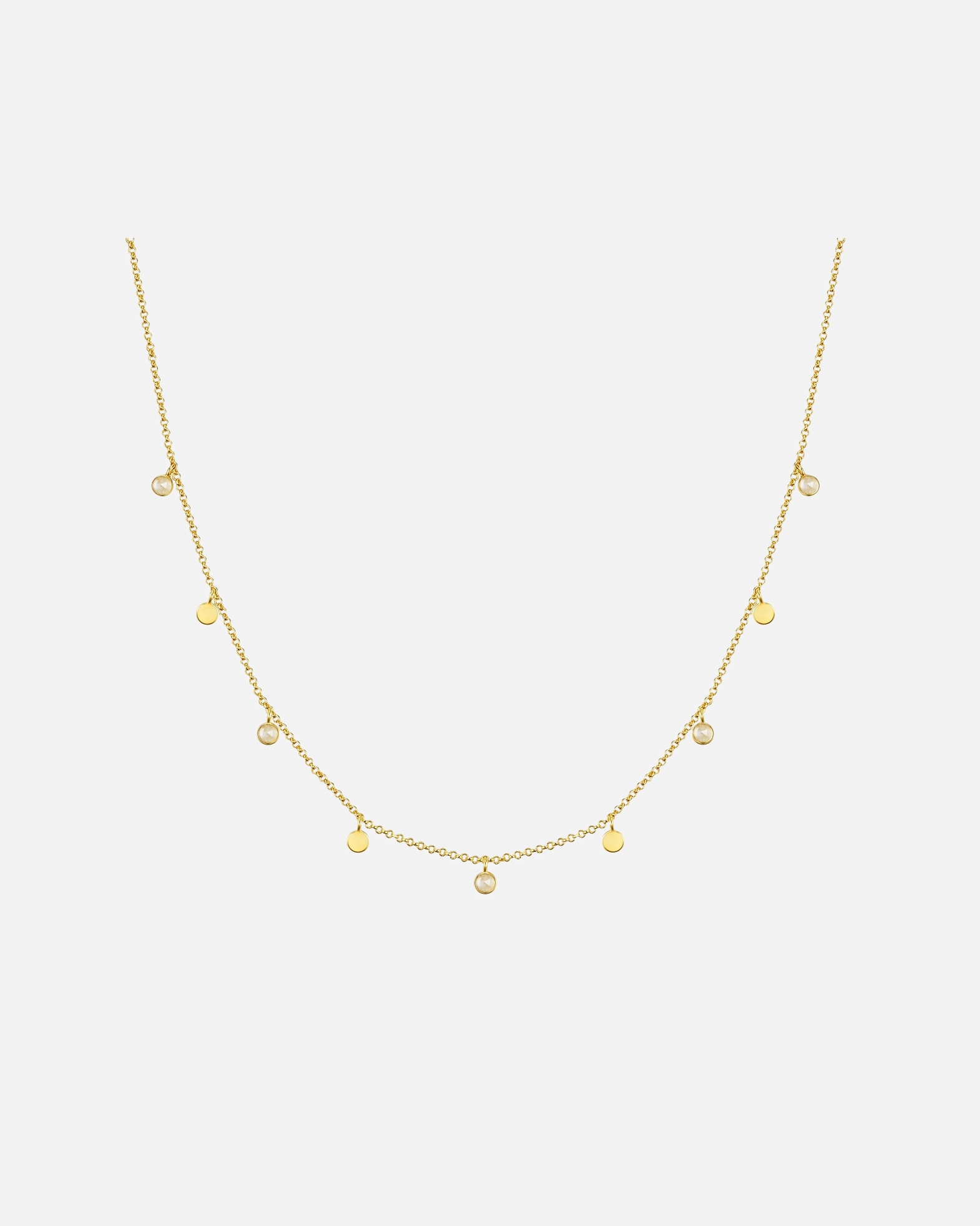 Naszyjnik dla Kobieta Glanzstücke München Naszyjnik srebrny srebro wysokiej próby Kryształ górski żółte złoto 40,0 cm Basiskette + 5,0 cm Verlängerung