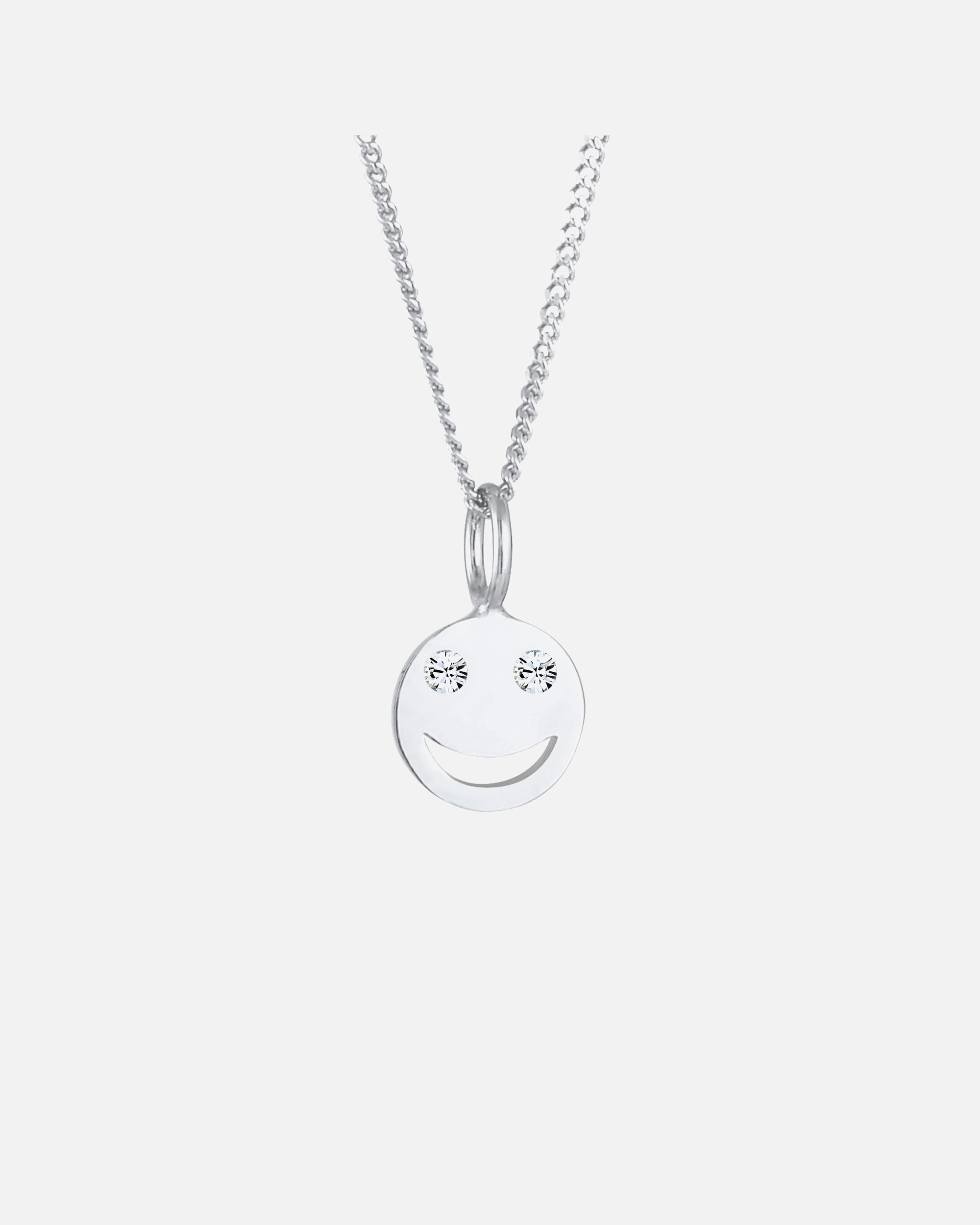 Naszyjnik dla Kobieta Elli Damski wisiorek z smiling face z kryształami w srebrze próby 925 sterling silver 55
