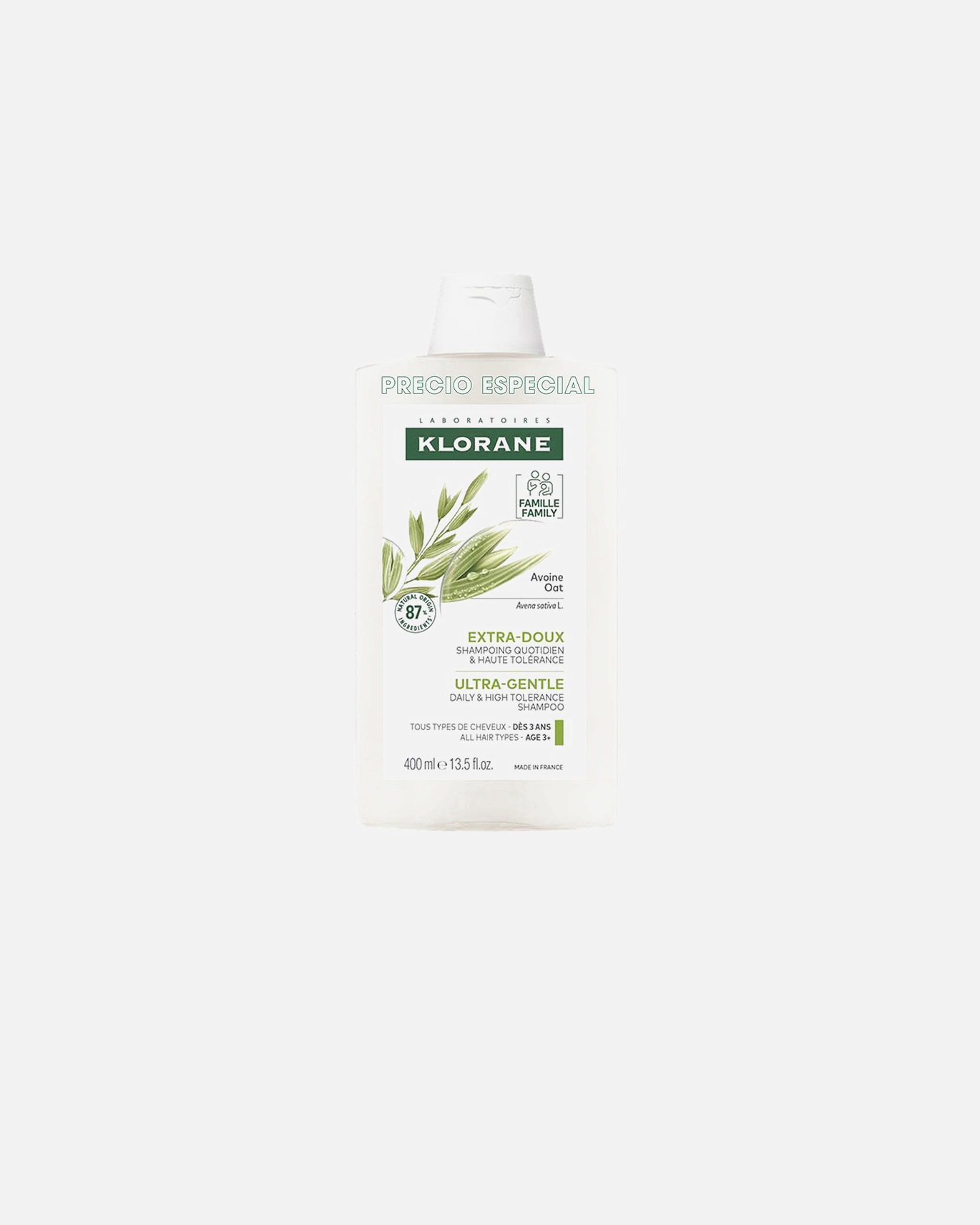 Szampon do włosów dla Unisex Klorane Łagodny szampon z MLEKIEM OWSIANYM 400 ml