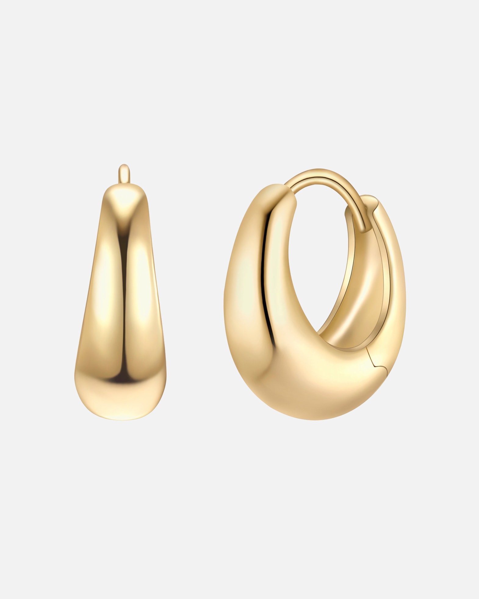 Obrączki dla Kobieta Glanzstücke München Kolczyki kola ze srebra próby 925 w kolorze zlotym 15,3 mm