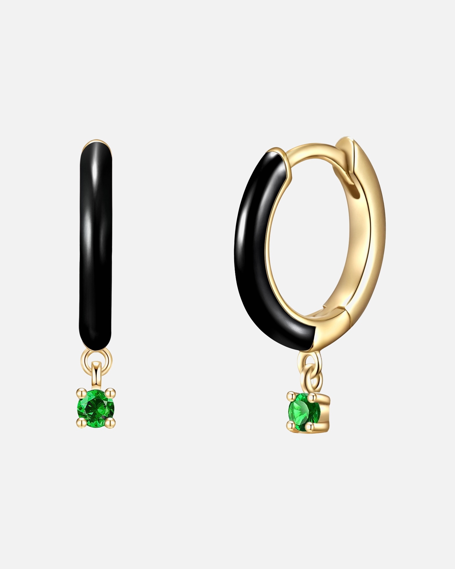 Obrączki dla Kobieta Glanzstücke München Srebrne kolczyki kreole srebro wysokiej próby Cyrkonia żółte złoto 16,2 mm