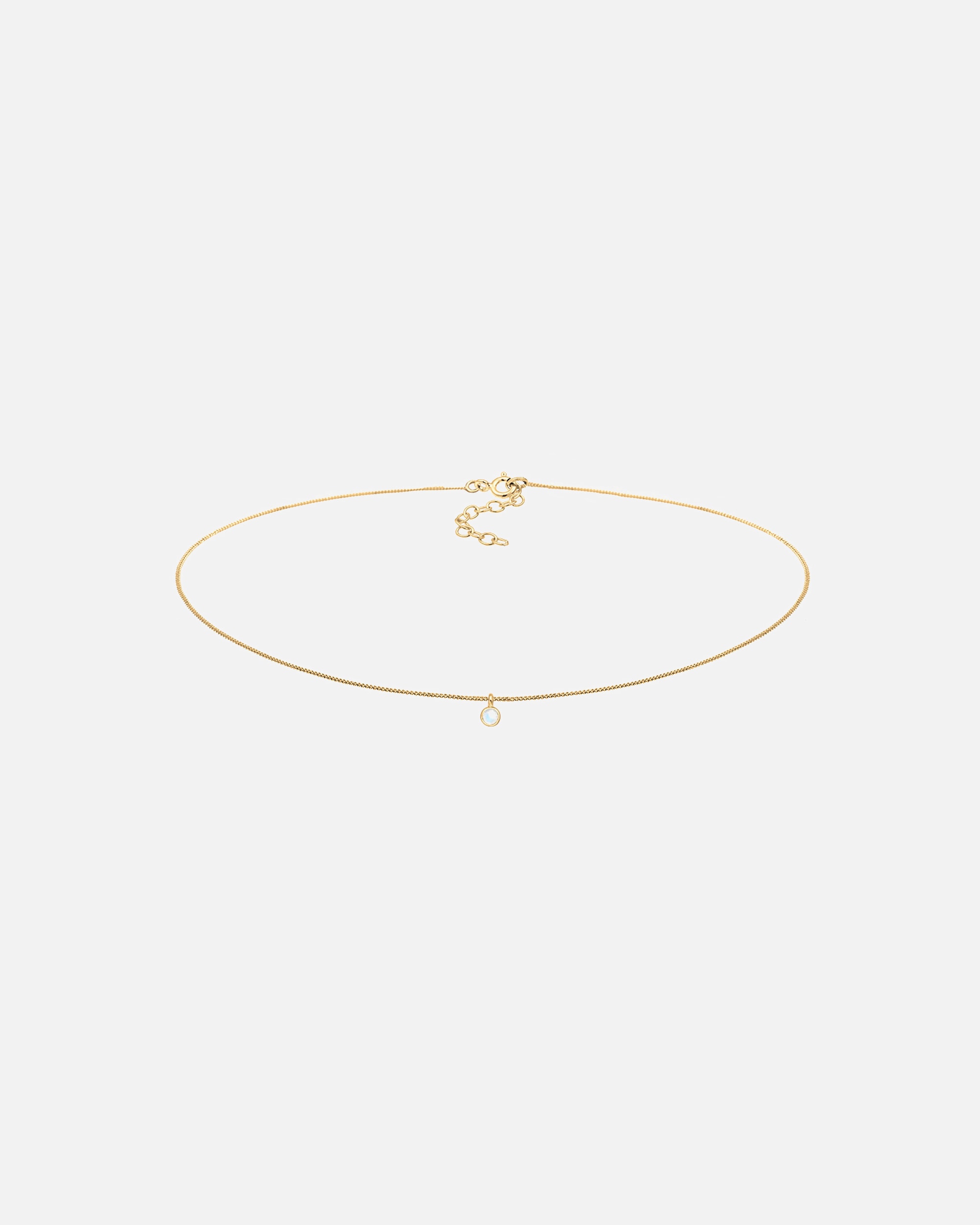 Naszyjnik dla Kobieta Elli Damski wisiorek choker Geo z kamieniem księżycowym, srebro 925 Sterling Silver goldfarben