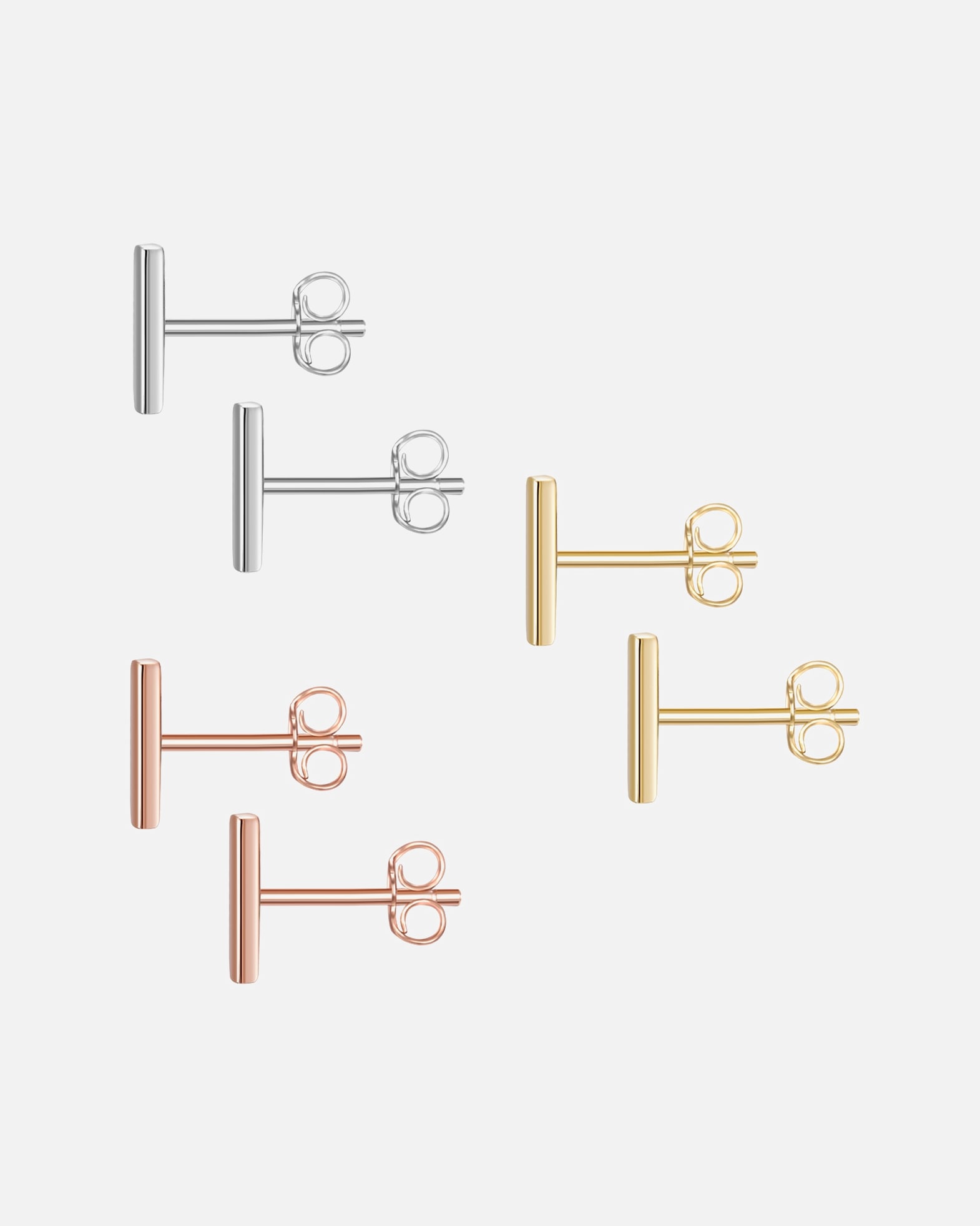 Kolczyki dla Kobieta Glanzstücke München Srebrne kolczyki sztyfty srebro wysokiej próby srebrny/żółte złoto/ 7,6 mm