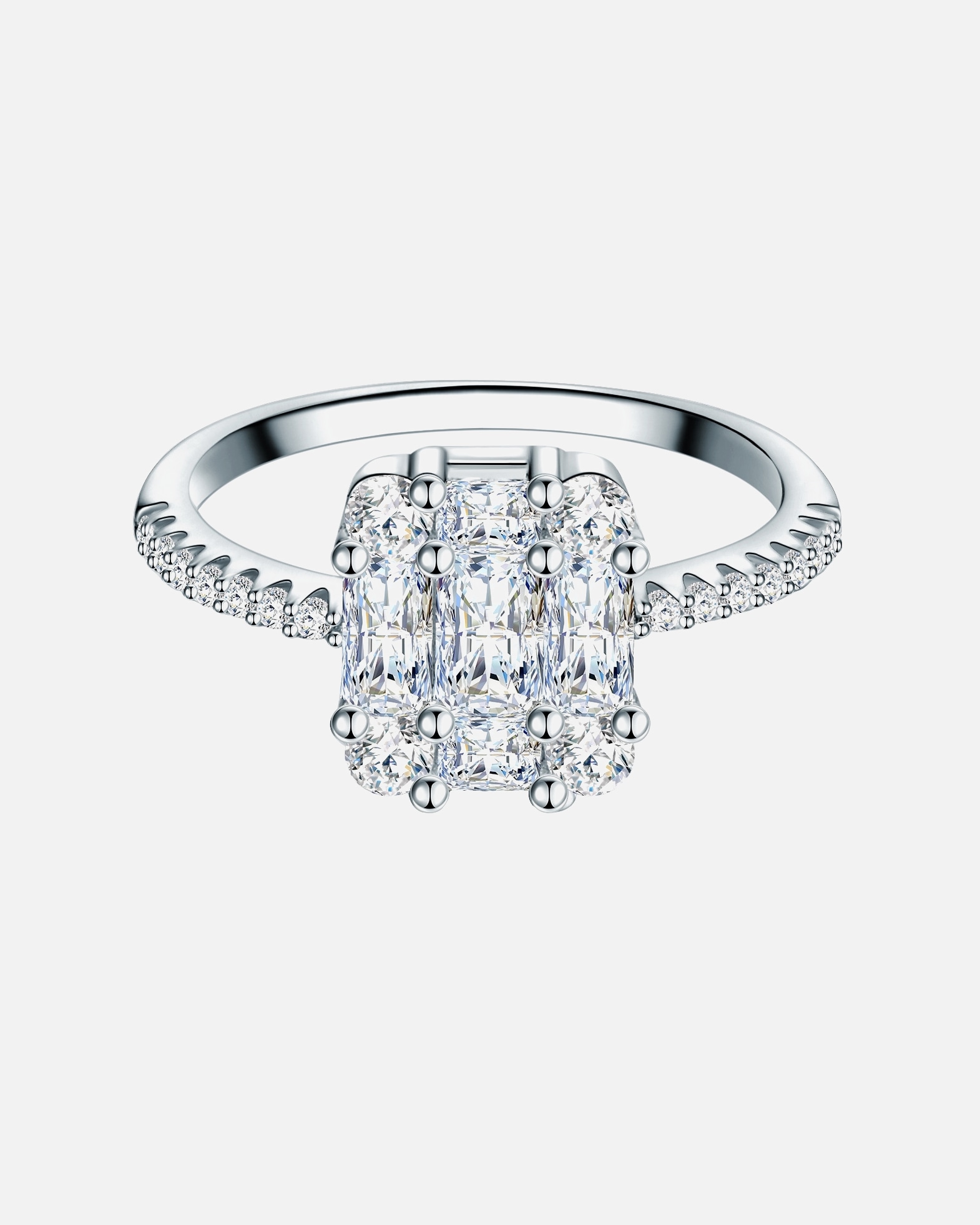 Pierścionek dla Kobieta Trilani Srebrny pierścionek srebro wysokiej próby Cyrkonia srebrny 54