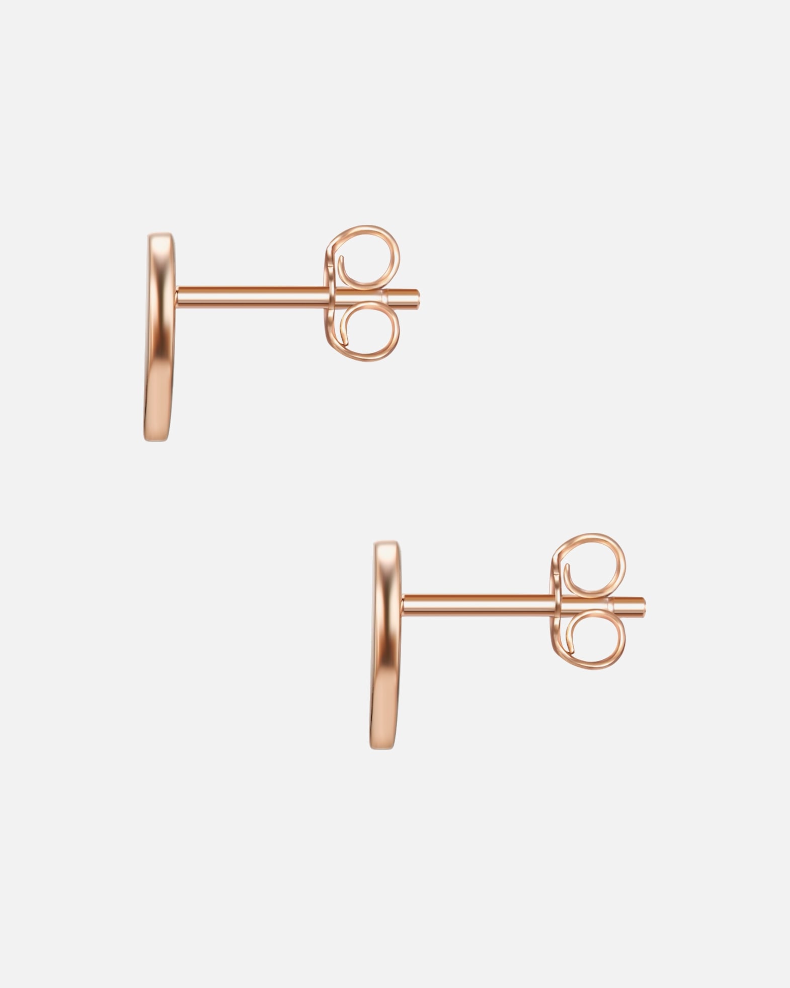 Kolczyki dla Kobieta Glanzstücke München Srebrne kolczyki sztyfty Serce srebro wysokiej próby różowe złoto 6,9 mm