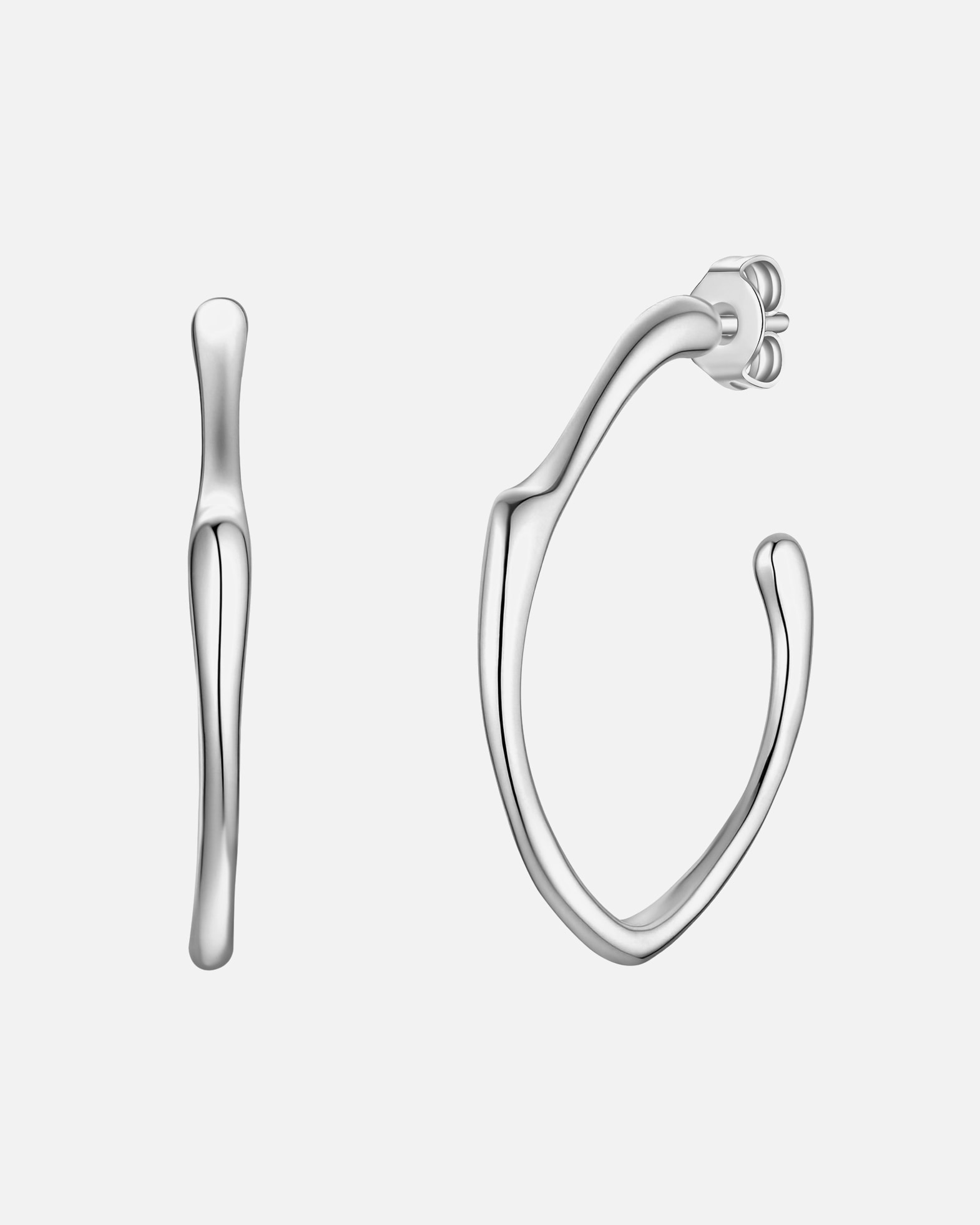 Obrączki dla Kobieta Yokoamii Kolczyki z mosiadzu w srebrze 45,6 mm