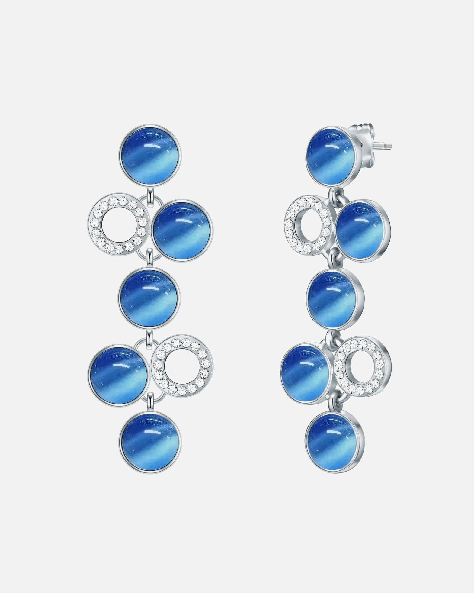 Kolczyki dla Kobieta Stop metali Zdobienie kryształkami Swarovski® 53,4 mm